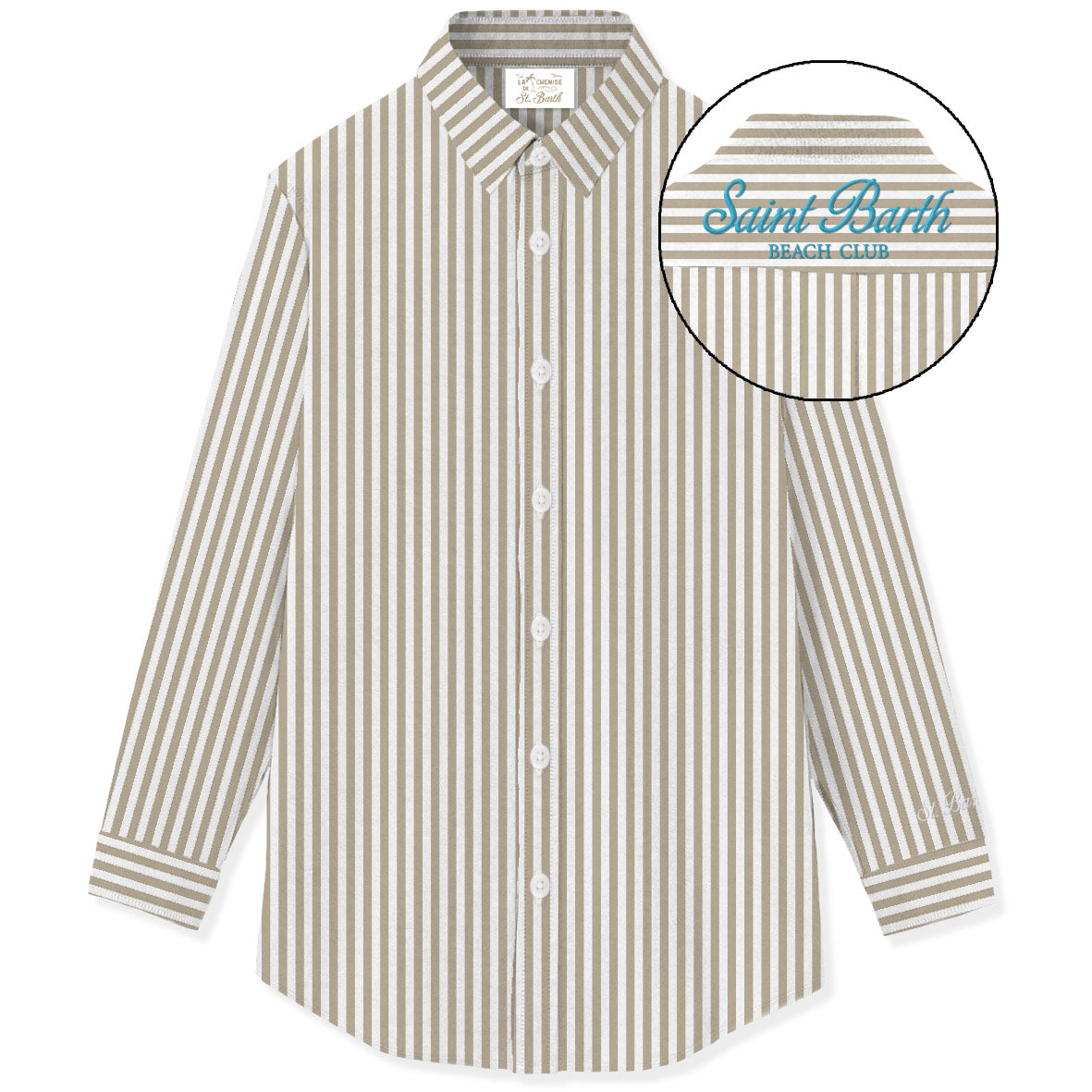 MC2 SAINT BARTH Camicia Donna BRIGITTE-Stripes Beige