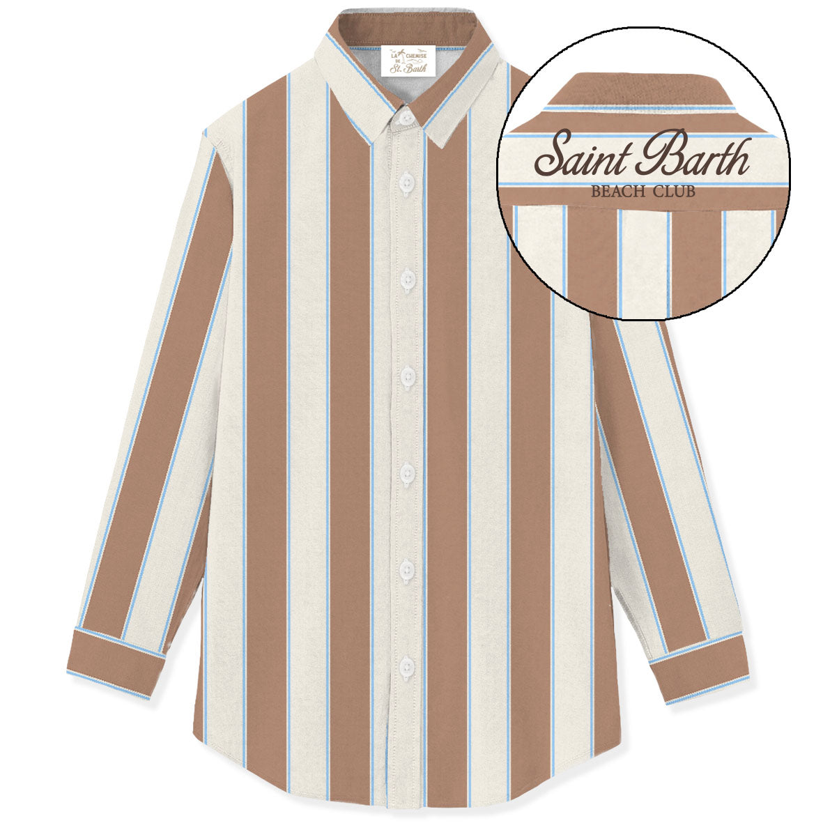 MC2 SAINT BARTH Camicia Donna BRIGITTE-Stripes Marrone
