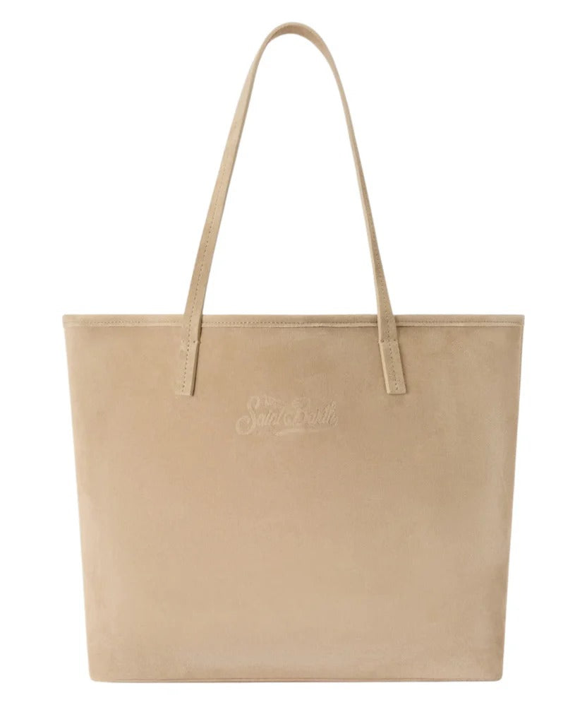 MC2 SAINT BARTH Borsa CITY BAG SUEDE-Beige