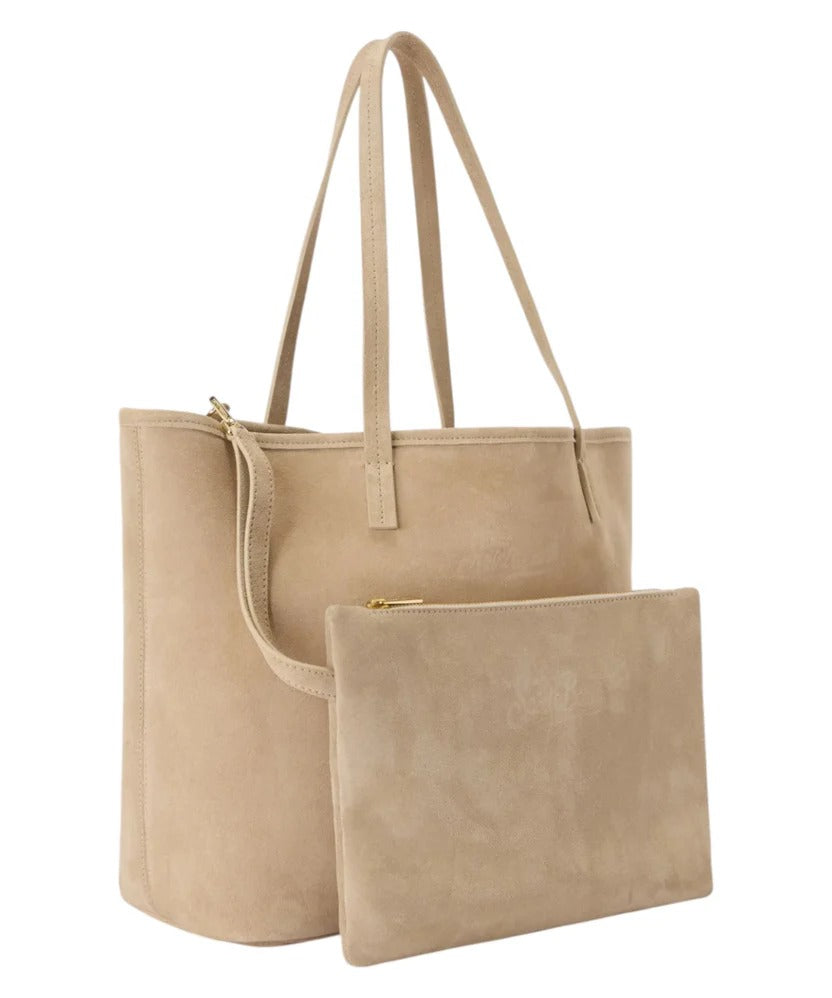 MC2 SAINT BARTH Borsa CITY BAG SUEDE-Beige