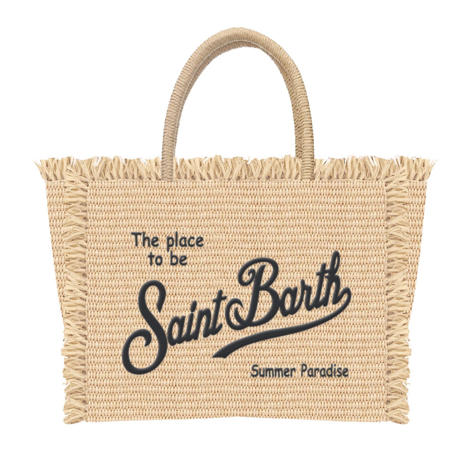 MC2 SAINT BARTH Borsa COLETTE STRAW N-Beige/Nero