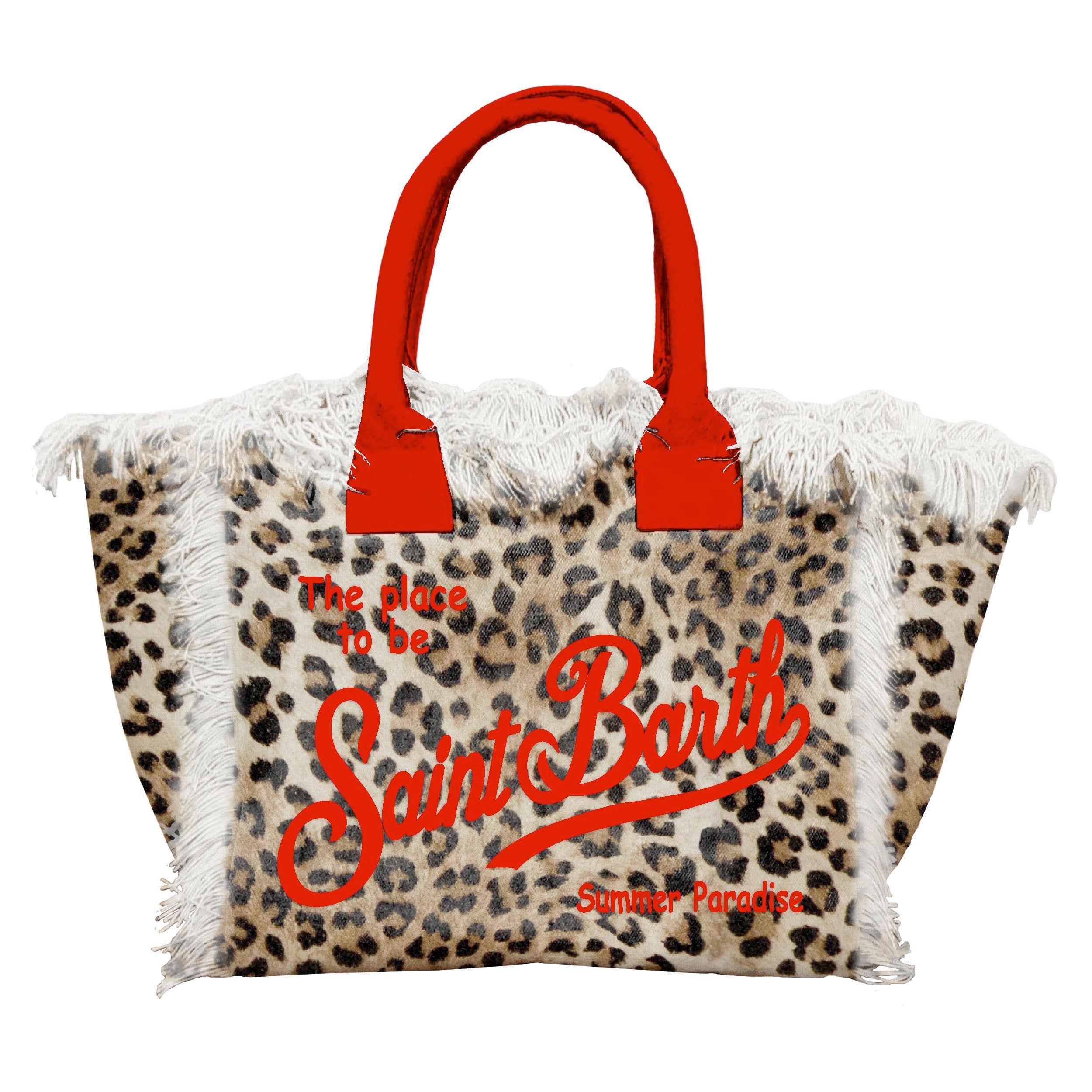 MC2 SAINT BARTH Borsa COLETTE-Leopard Sand/Rosso