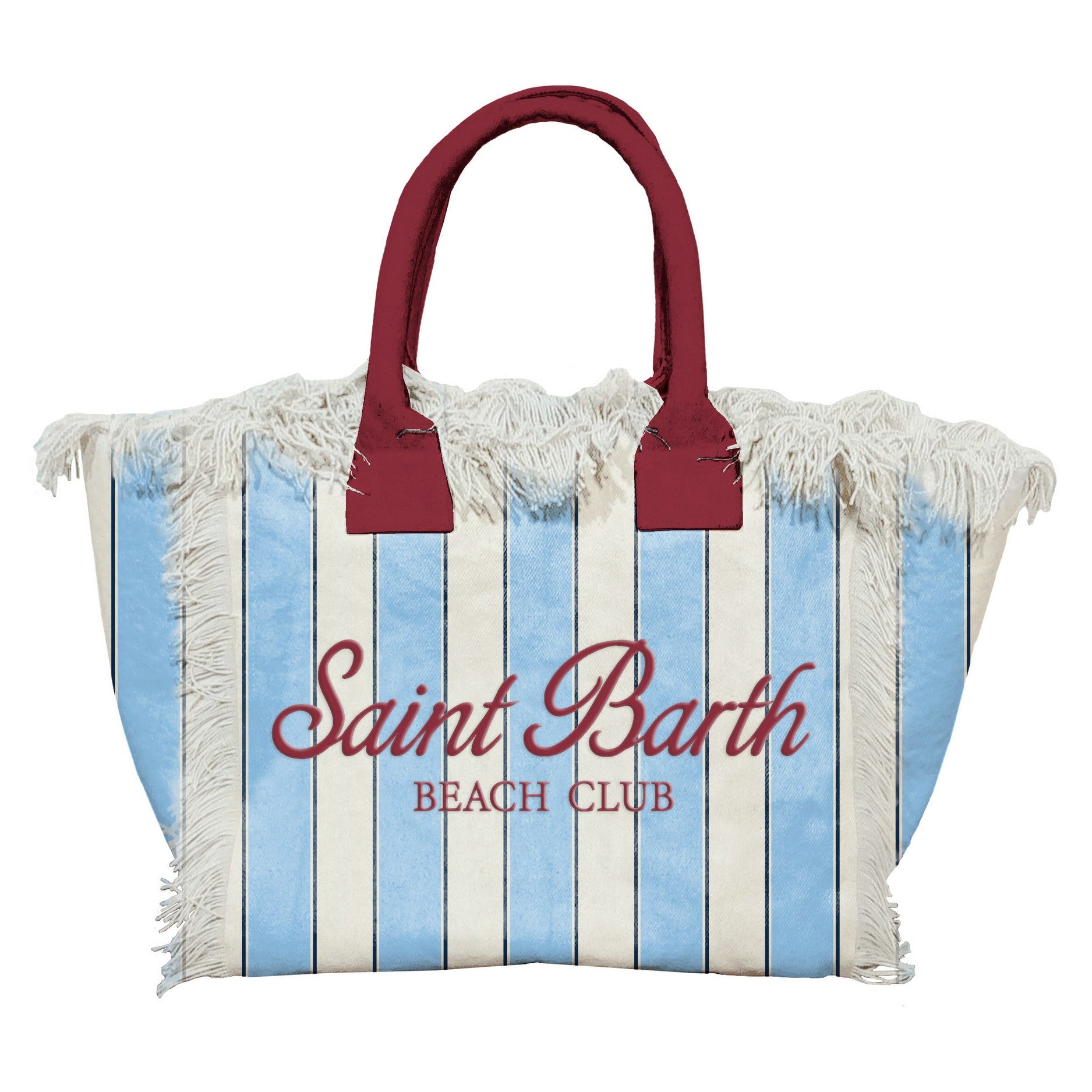 MC2 SAINT BARTH Borsa COLETTE-Beach Stripes Azzurro