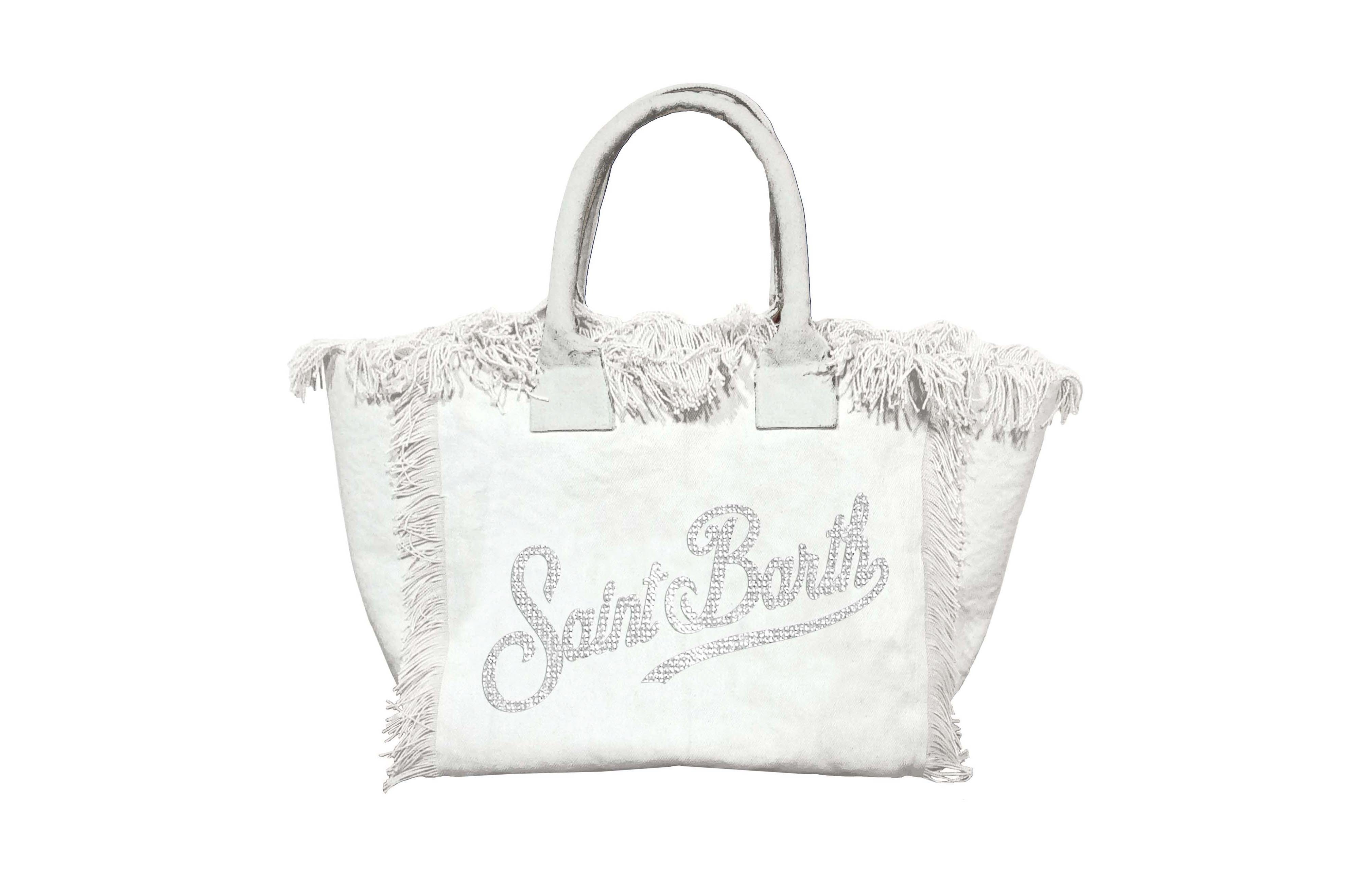 MC2 SAINT BARTH Borsa COLETTE-Strass Bianco
