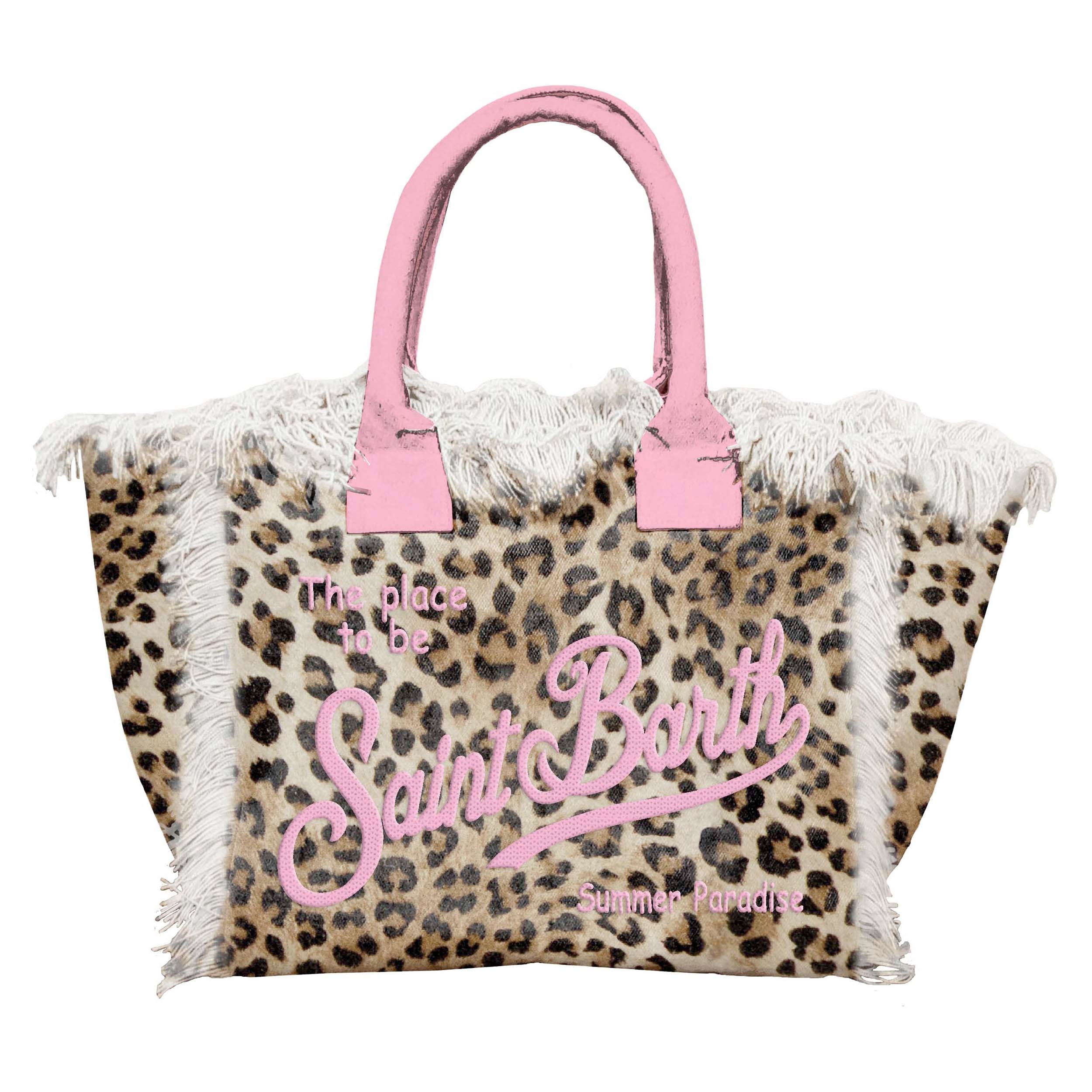 MC2 SAINT BARTH Borsa COLETTE-Leopard Sand/Rosa