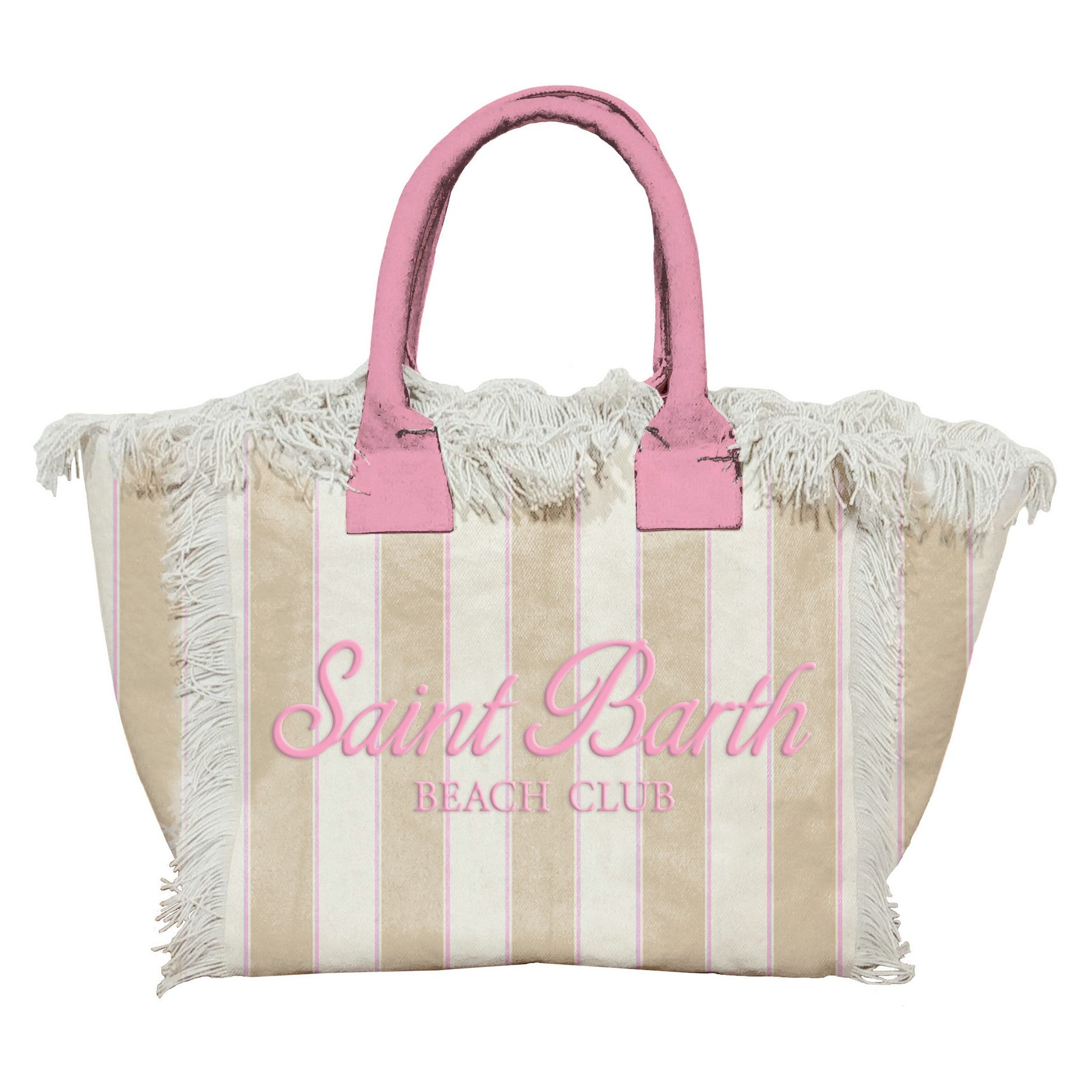 MC2 SAINT BARTH Borsa COLETTE-Beach Stripes Beige