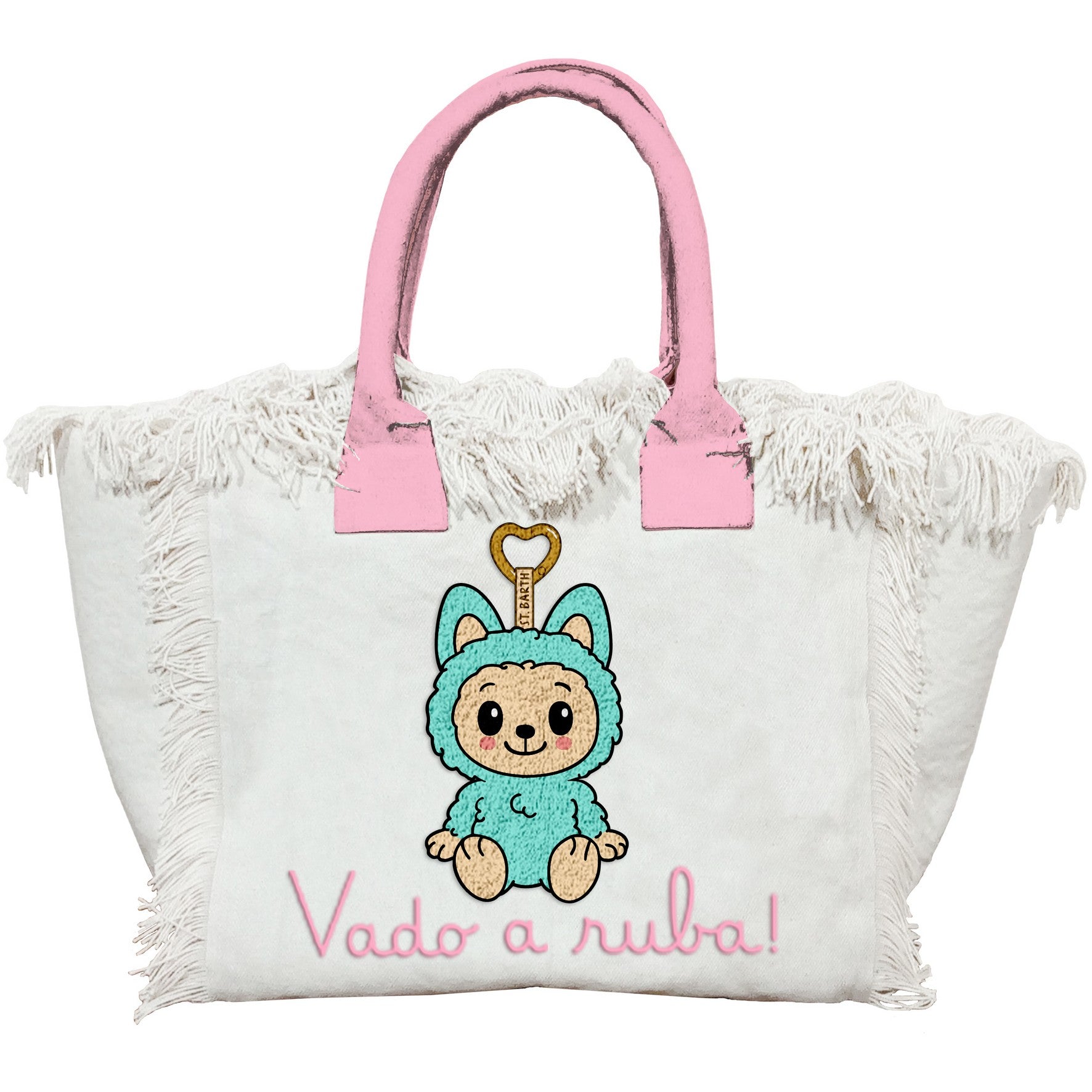 MC2 SAINT BARTH Borsa COLETTE-Puppy Terry Panna