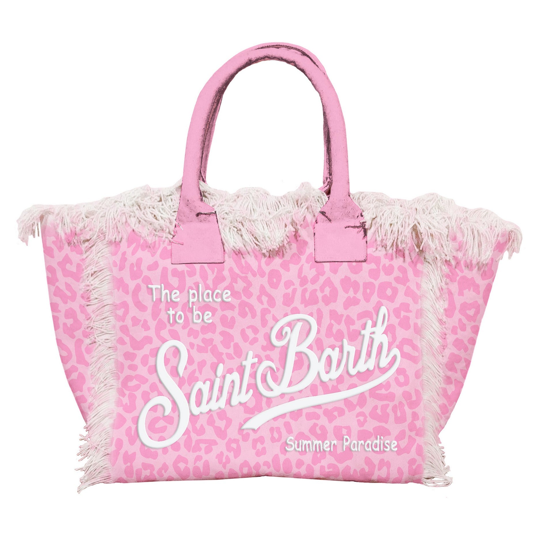 MC2 SAINT BARTH Borsa COLETTE-Pastel Leopard Rosa
