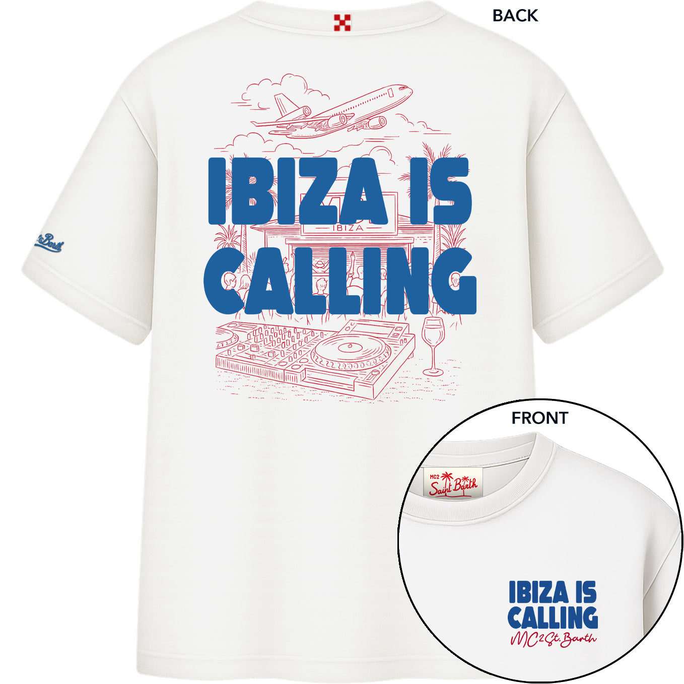 MC2 SAINT BARTH T-Shirt Uomo DELMAR-Bianco