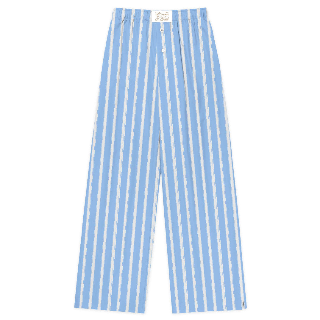 MC2 SAINT BARTH Pantalone Donna DOHA-Stripes Azzurro