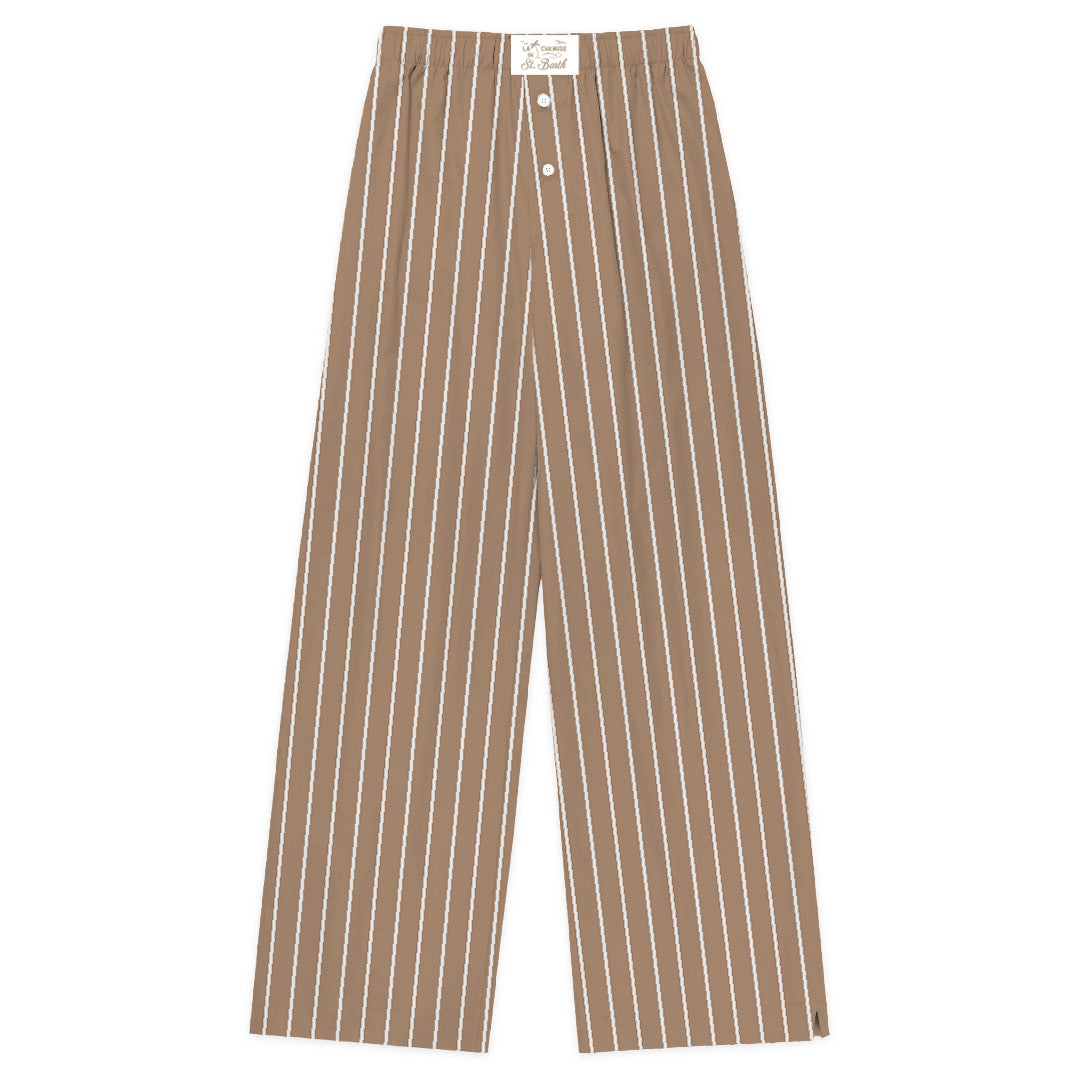 MC2 SAINT BARTH Pantalone Donna DOHA-Stripes Marrone