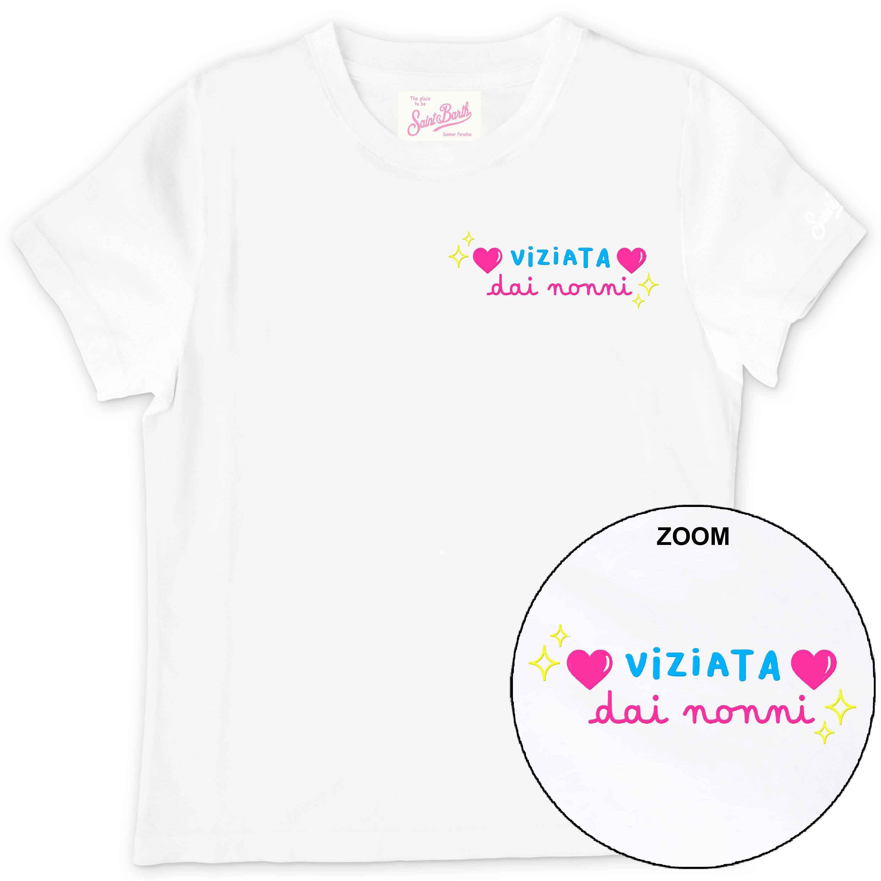 MC2 SAINT BARTH T-Shirt Bambina Elly-Bianco