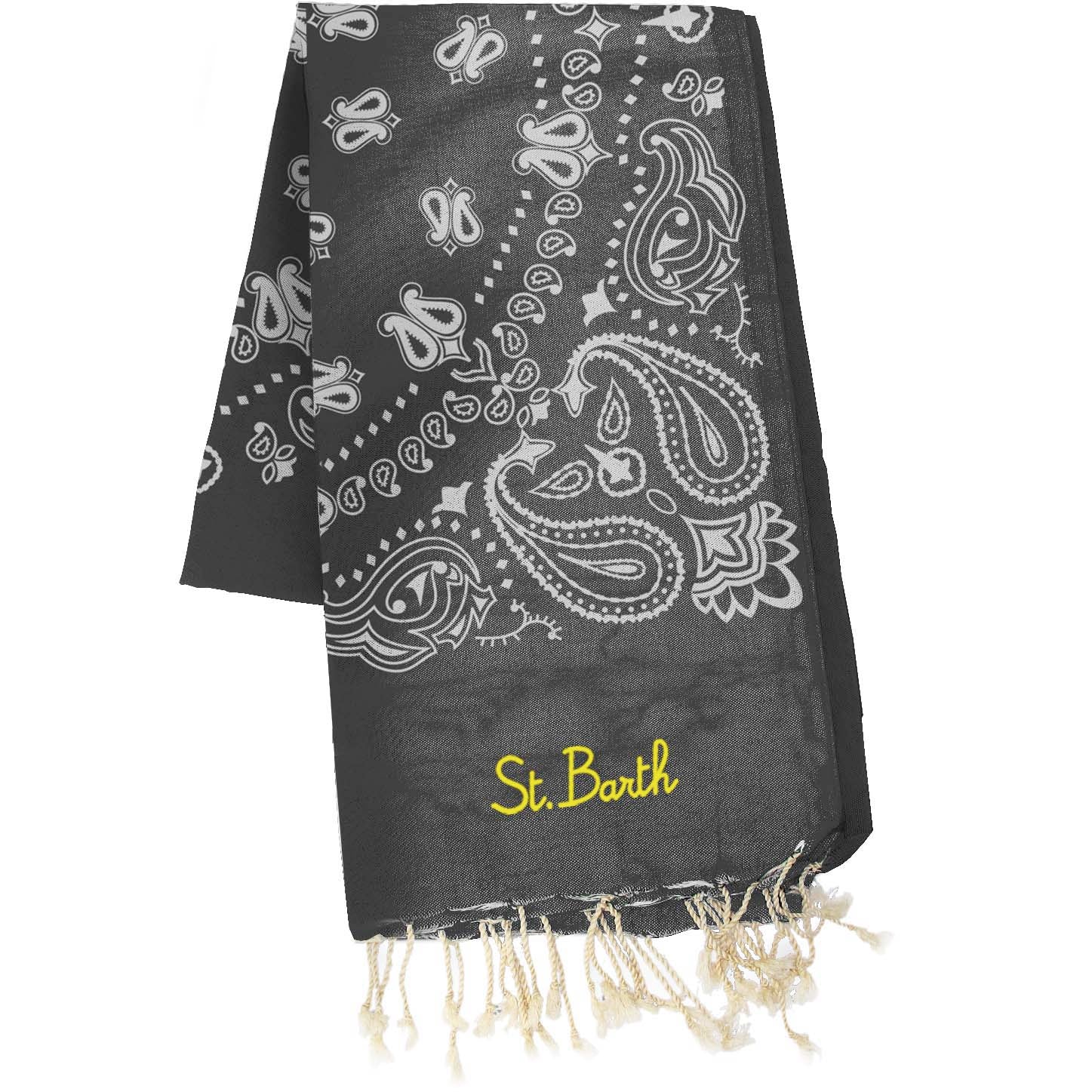 MC2 SAINT BARTH Telo Mare FOUTAS J N-Bandana Nero