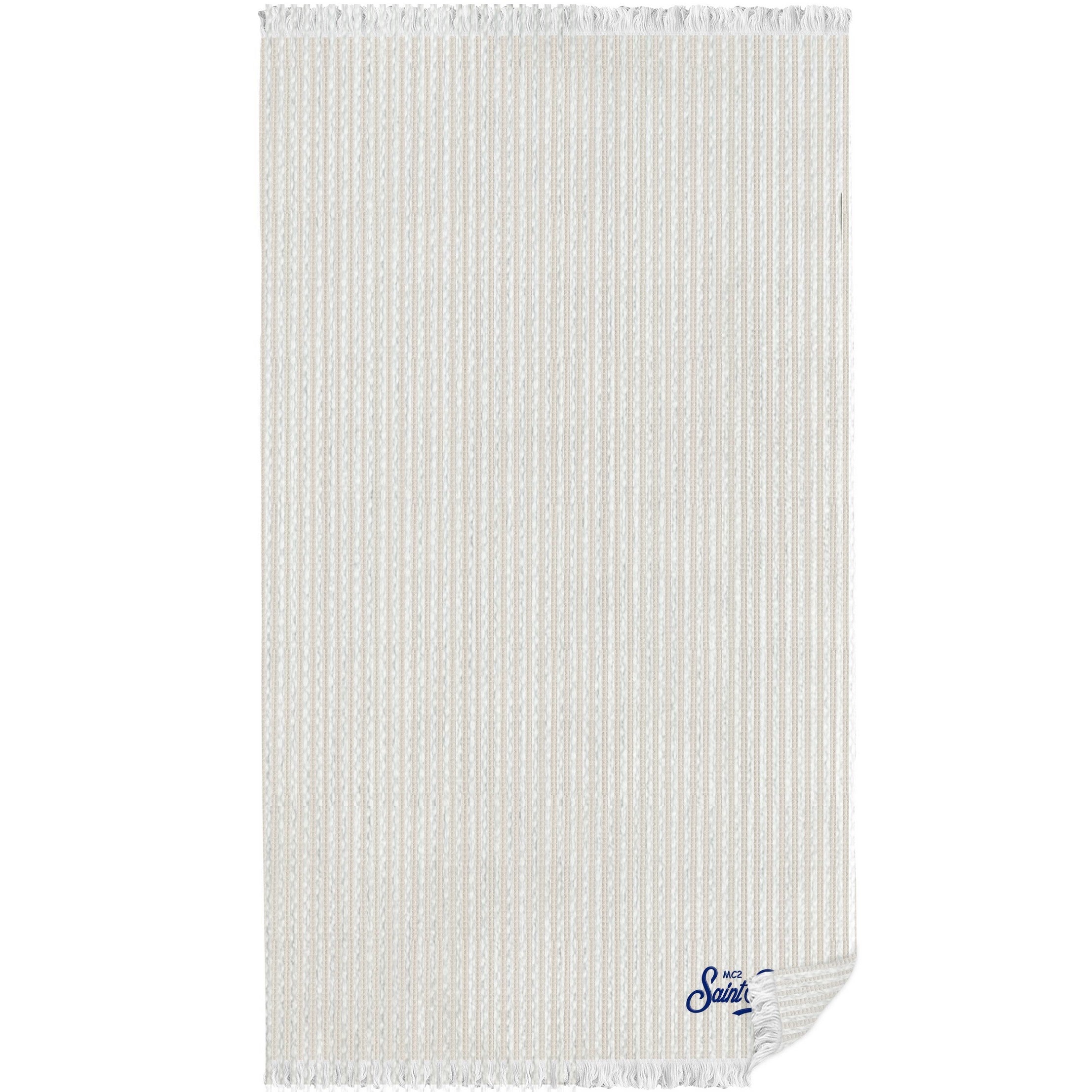 MC2 SAINT BARTH Telo MAre FOUTAS SEERSUCKER-Stripes Beige