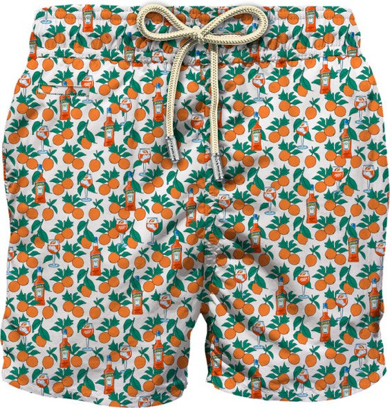 MC2 SAINT BARTH Costume Boxer Uomo LIGHTING MICRO FANTASY-Spritz Garden Bianco