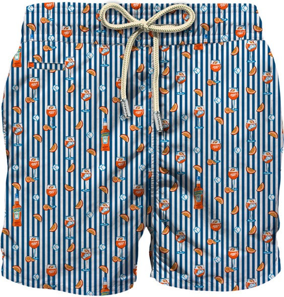 MC2 SAINT BARTH Costume Boxer Uomo LIGHTING MICRO FANTASY-Spritz Stripes Navy