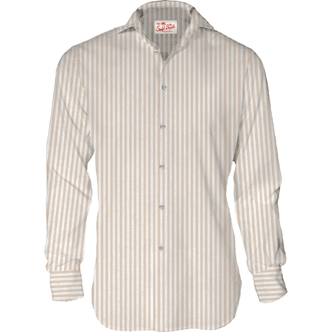 MC2 SAINT BARTH Camicia Uomo PAMPLONA-Stripes Beige