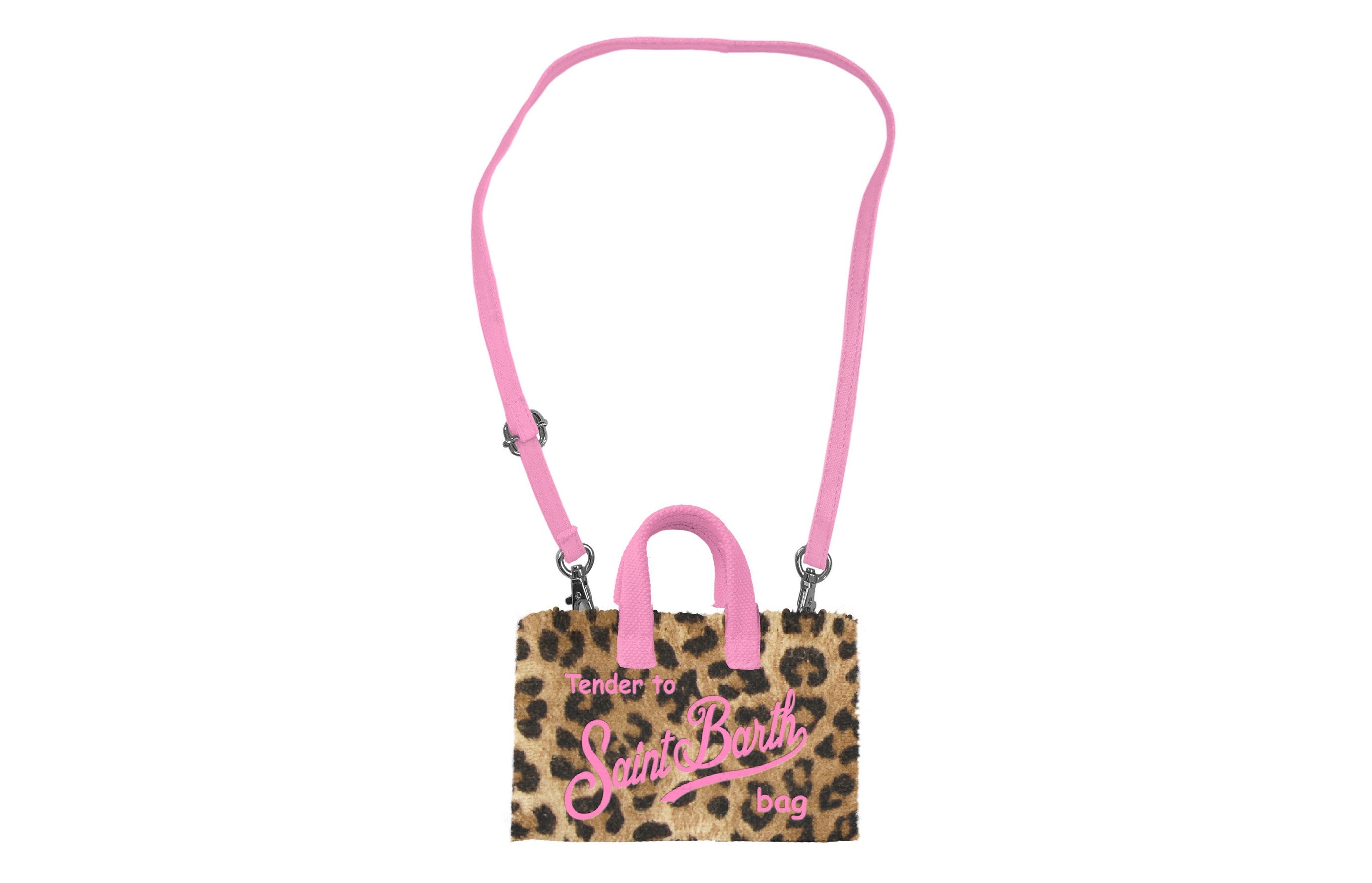 MC2 SAINT BARTH Borsa Porta Cellulare-Leopard Sand/Rosa