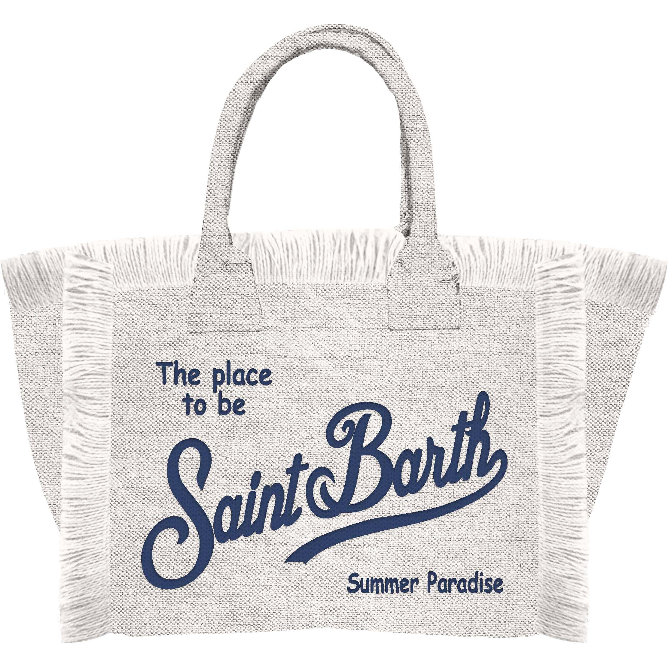 MC2 SAINT BARTH Borsa VANITY LINEN-Bianco