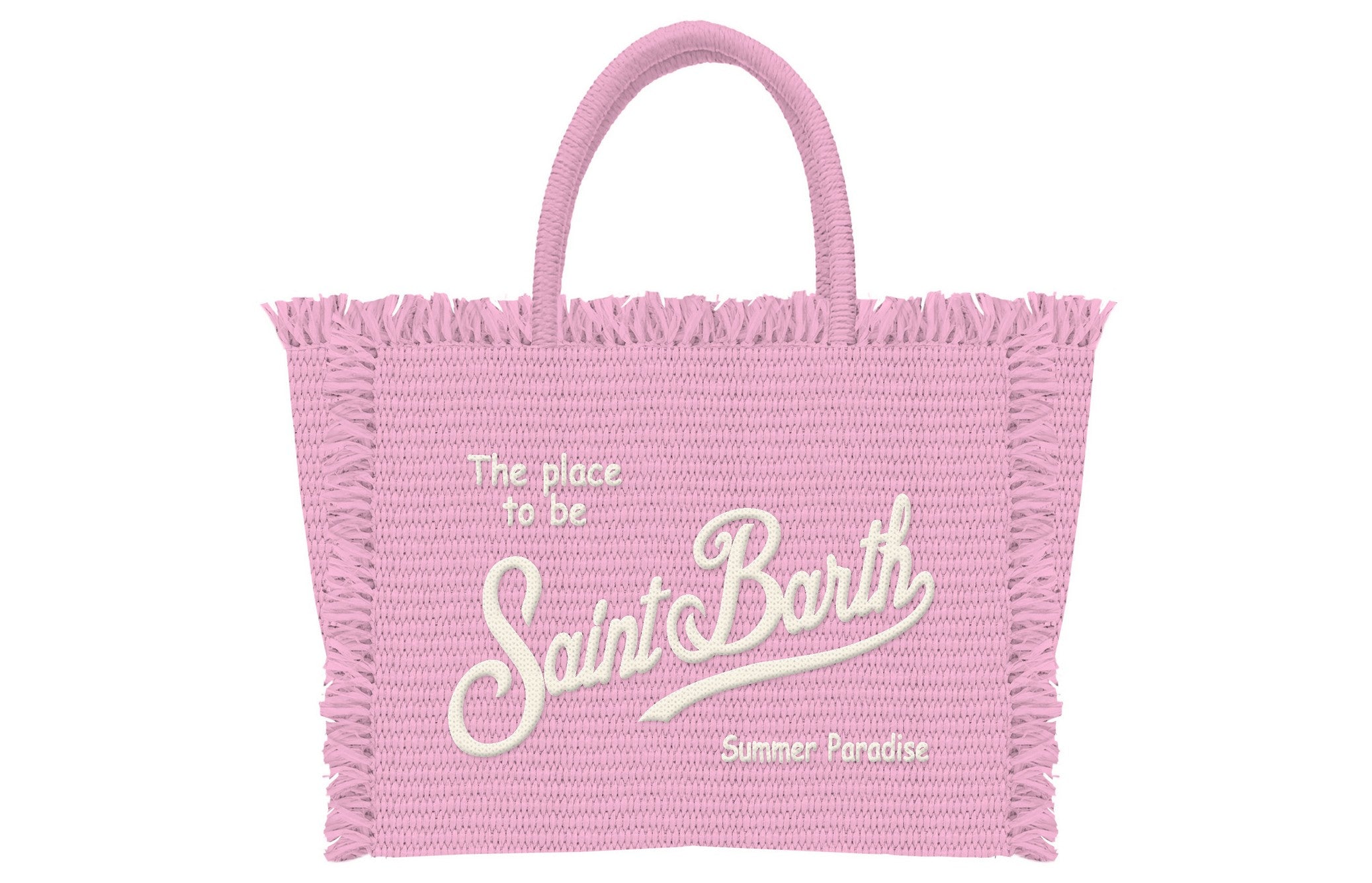 MC2 SAINT BARTH Borsa VANITY MINI STRAW N-Rosa