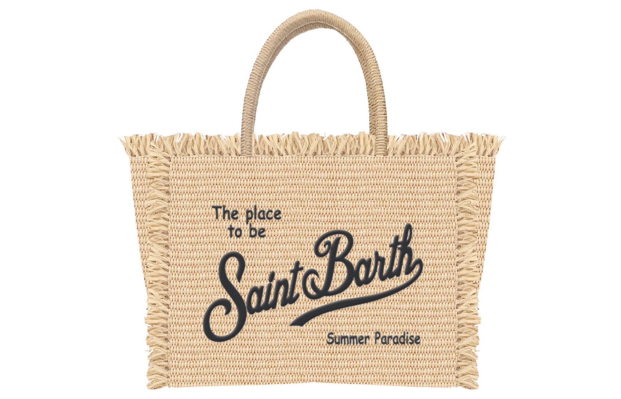 MC2 SAINT BARTH Borsa VANITY MINI STRAW N-Beige/Nero