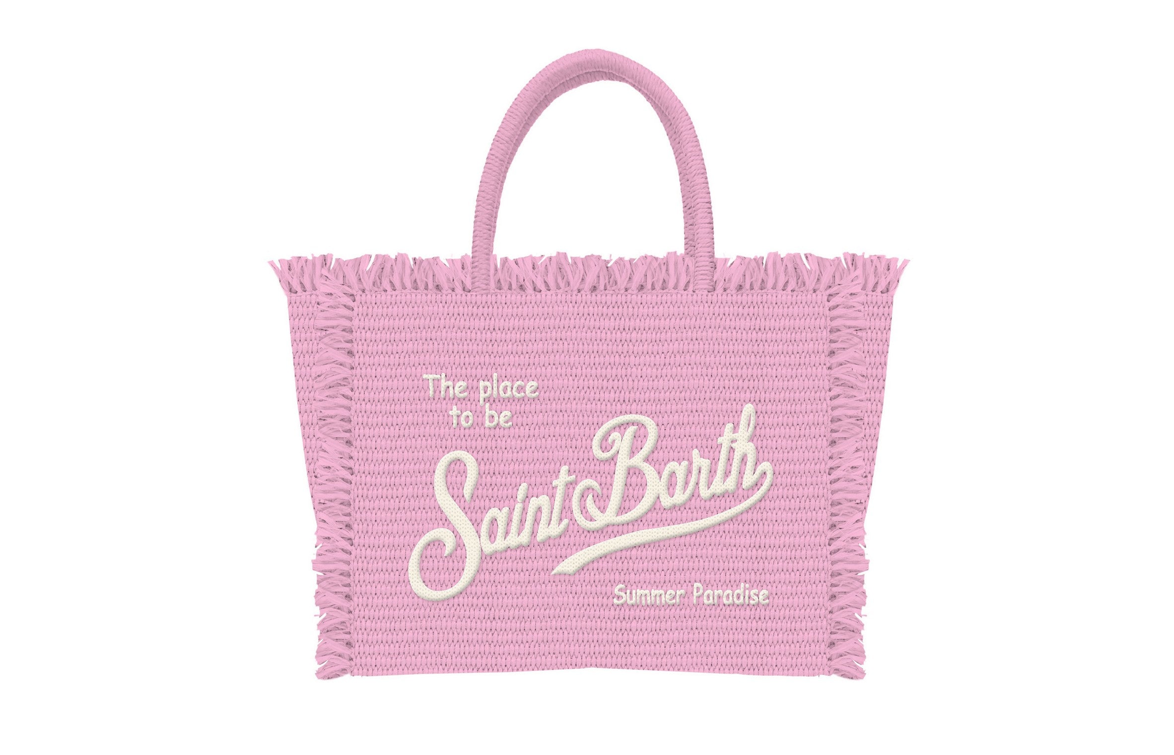 MC2 SAINT BARTH Borsa VANITY MICRO STRAW-Rosa