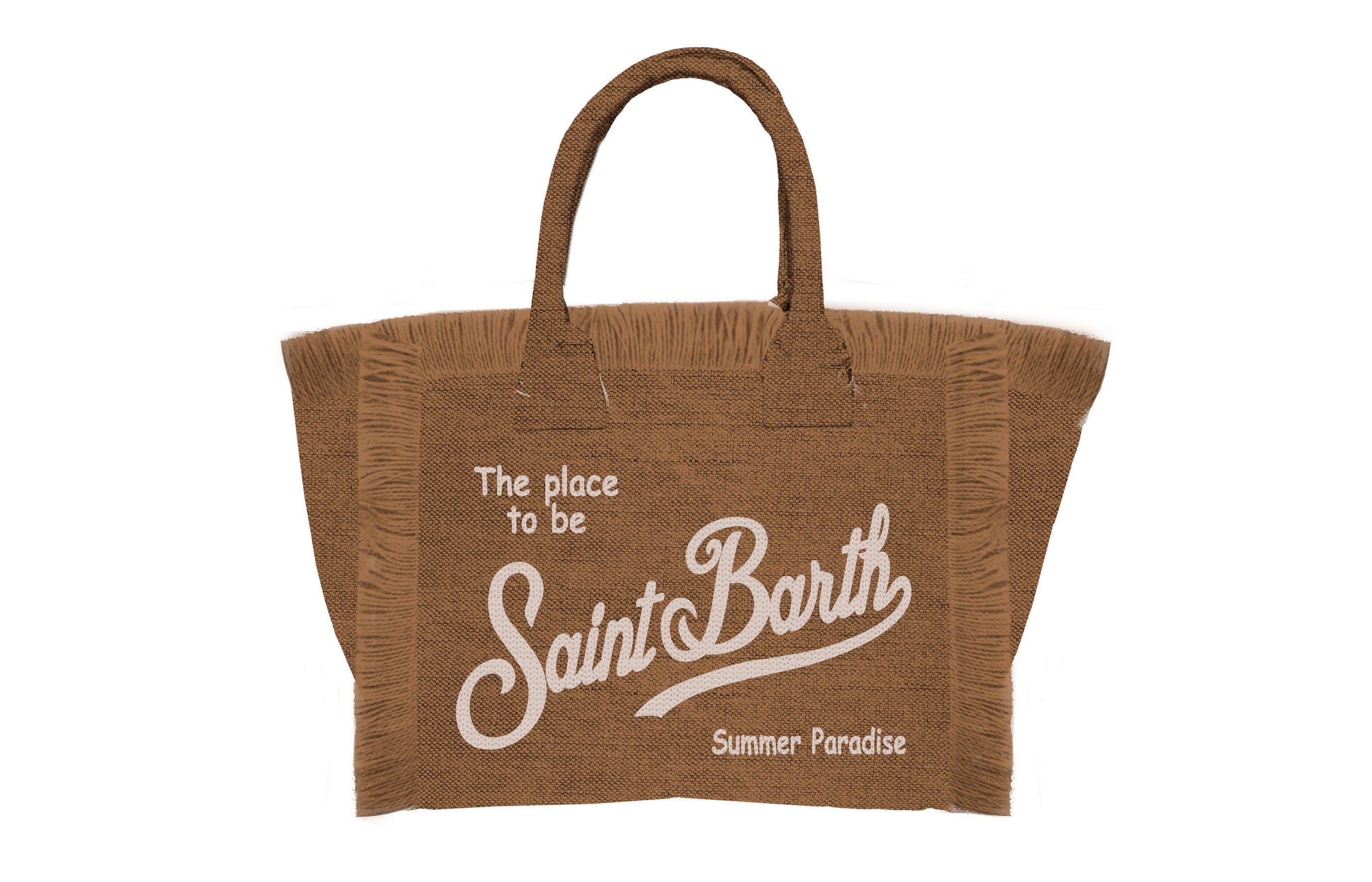 MC2 SAINT BARTH Borsa VANITY MINI LINEN-Marrone