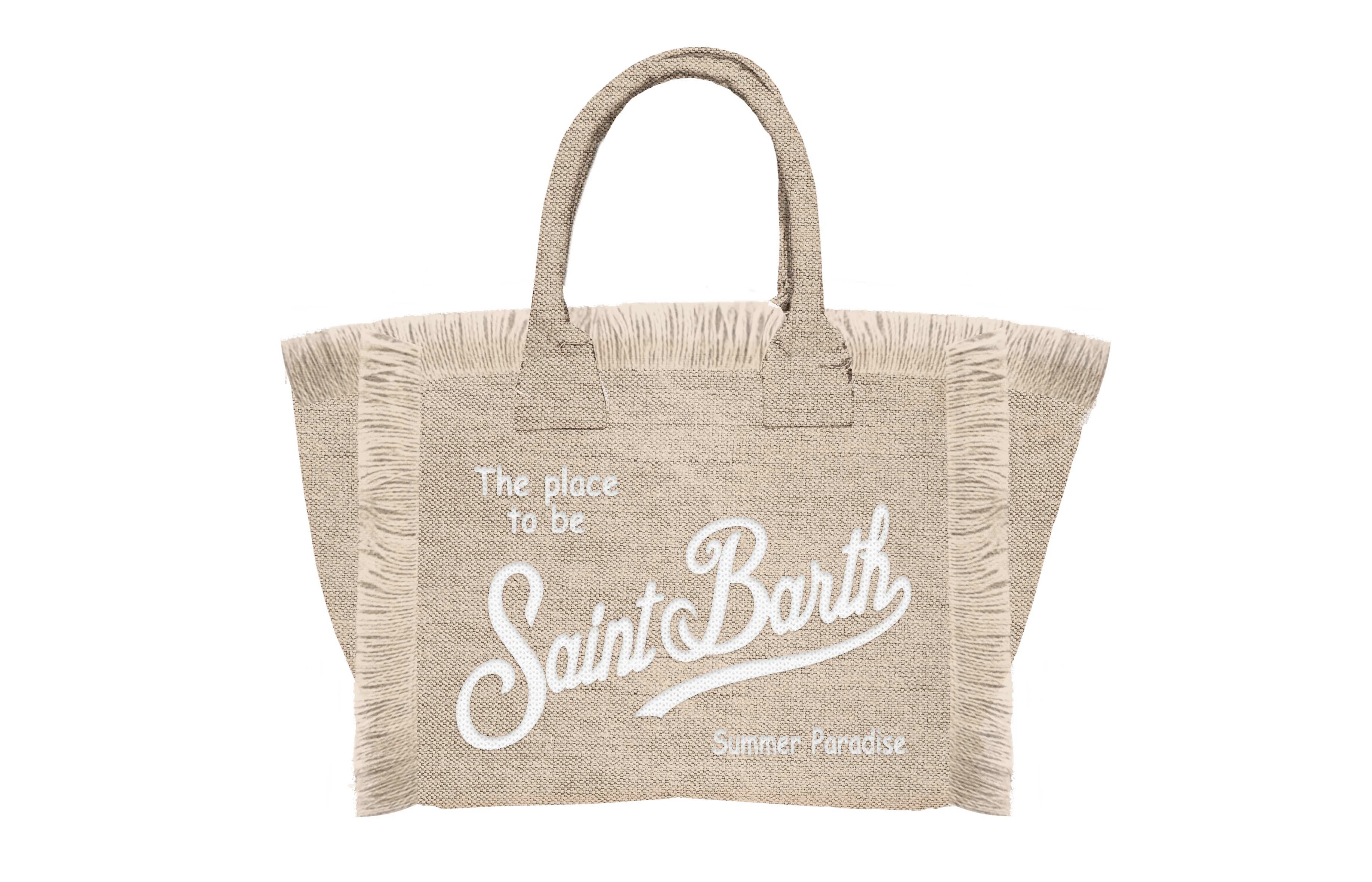 MC2 SAINT BARTH Borsa VANITY MINI LINEN-Beige