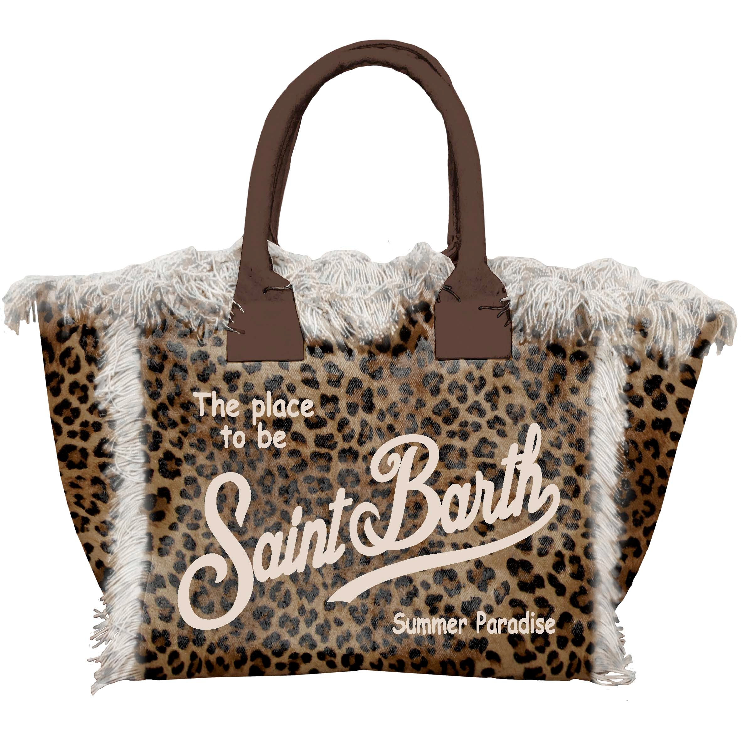 MC2 SAINT BARTH Borsa VANITY-Leopard Sand/MArrone