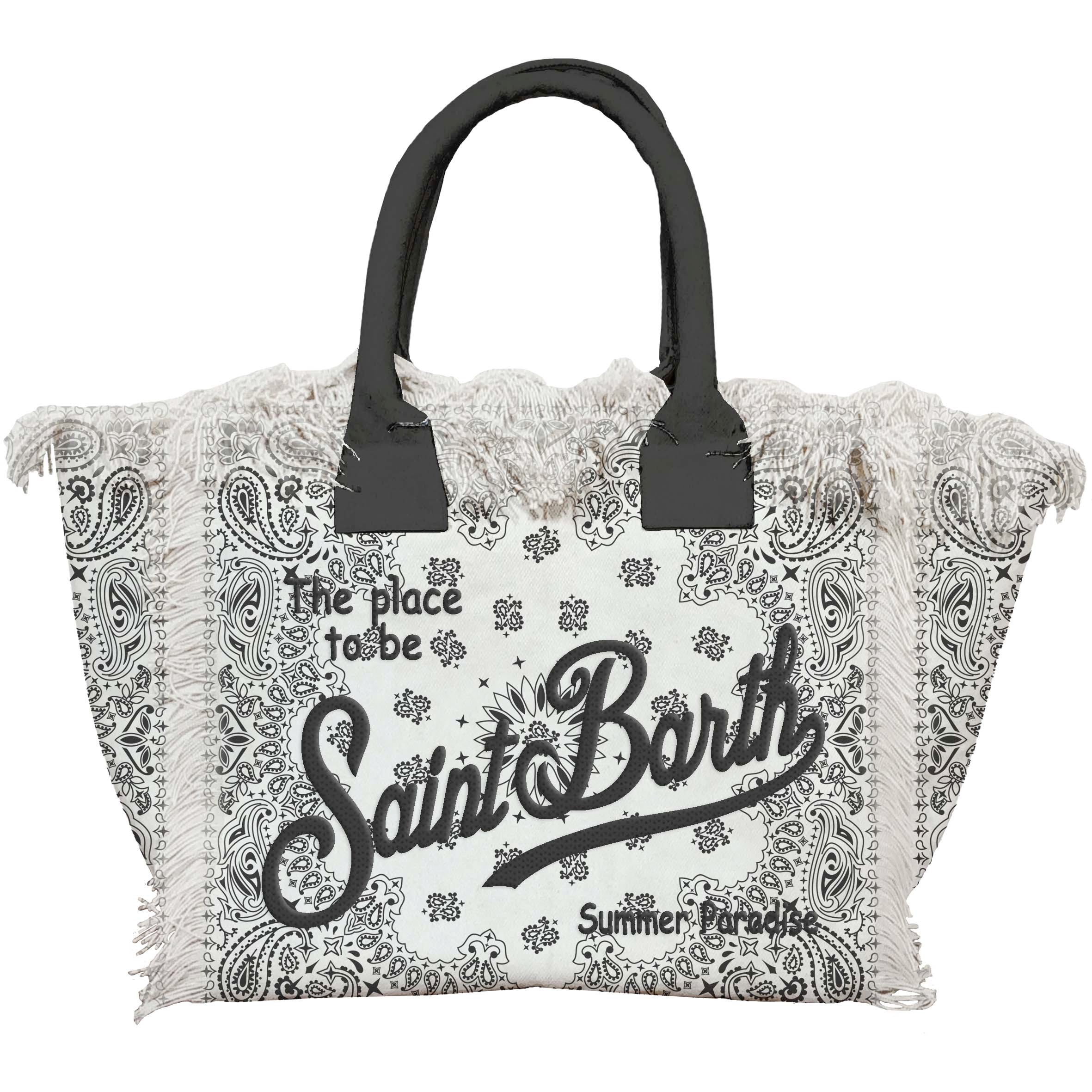MC2 SAINT BARTH Borsa VANITY-Bandanna Round Bianco