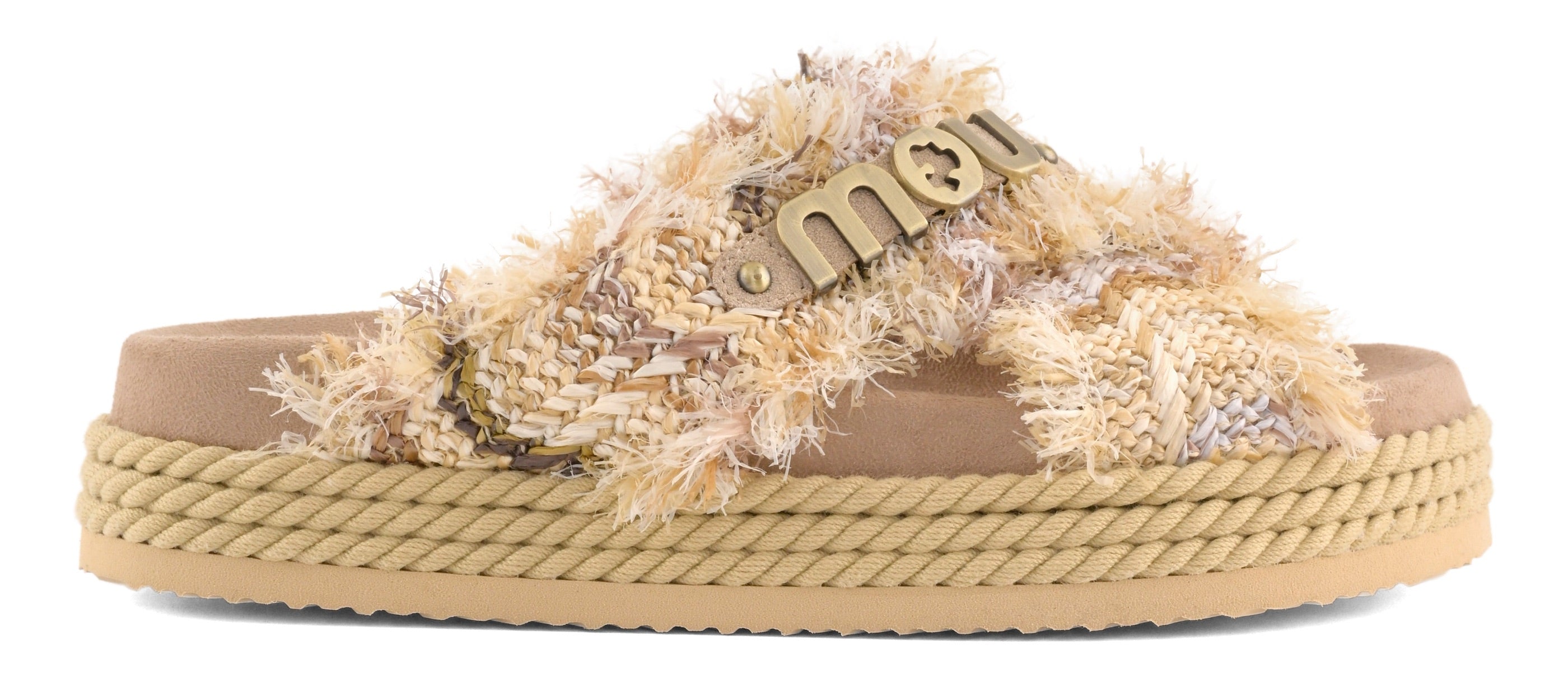 MOU Sandalo Donna CRISS CROSS ROPE Multicolor RAFFIA-Terra