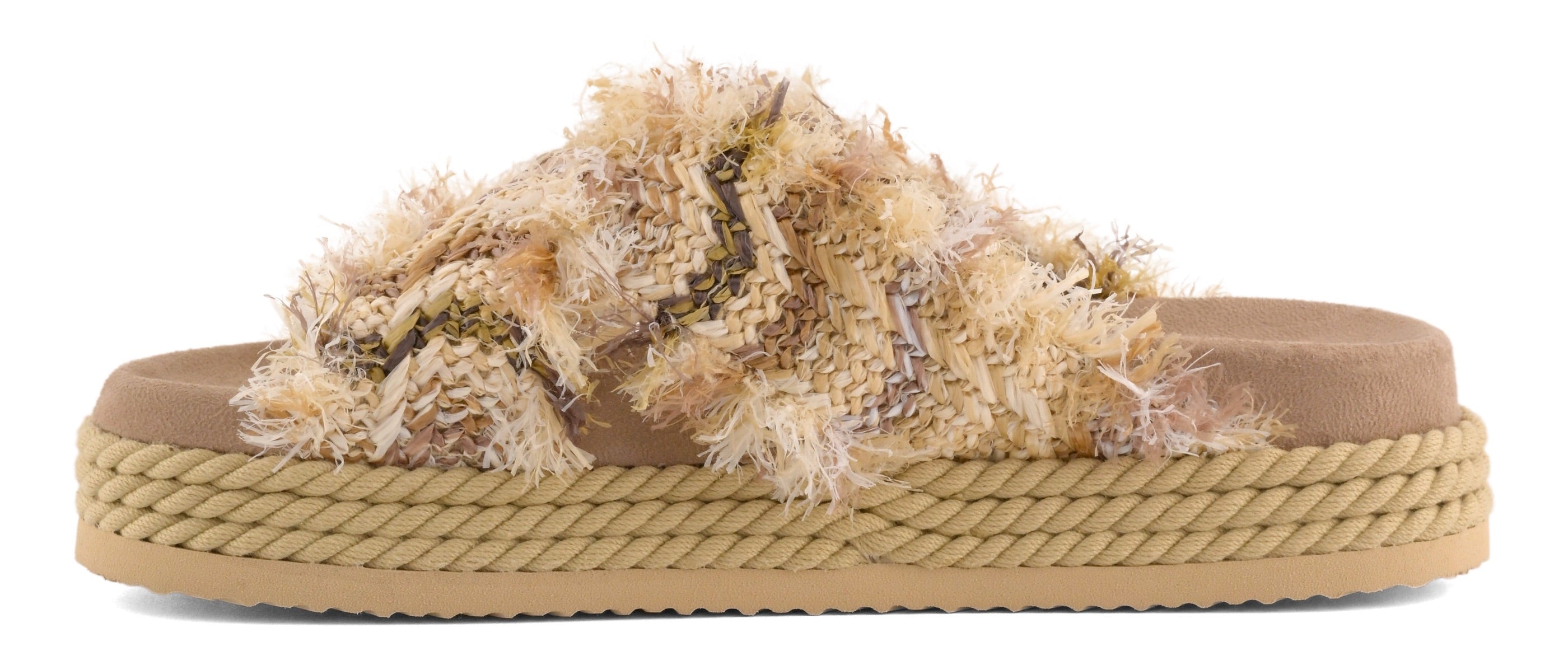 MOU Sandalo Donna CRISS CROSS ROPE Multicolor RAFFIA-Terra