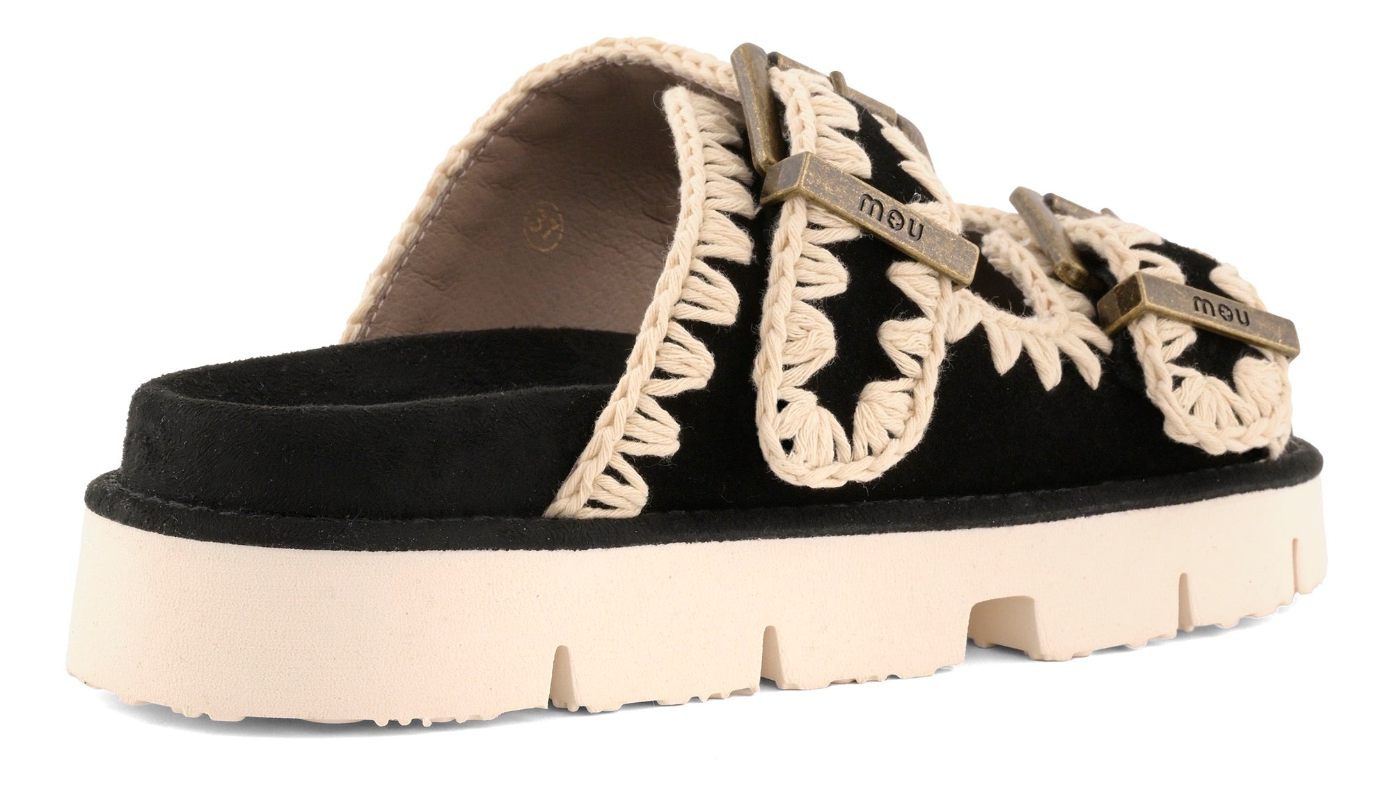 MOU Sandalo Donna BIO TWO BUCKLES-Black/White