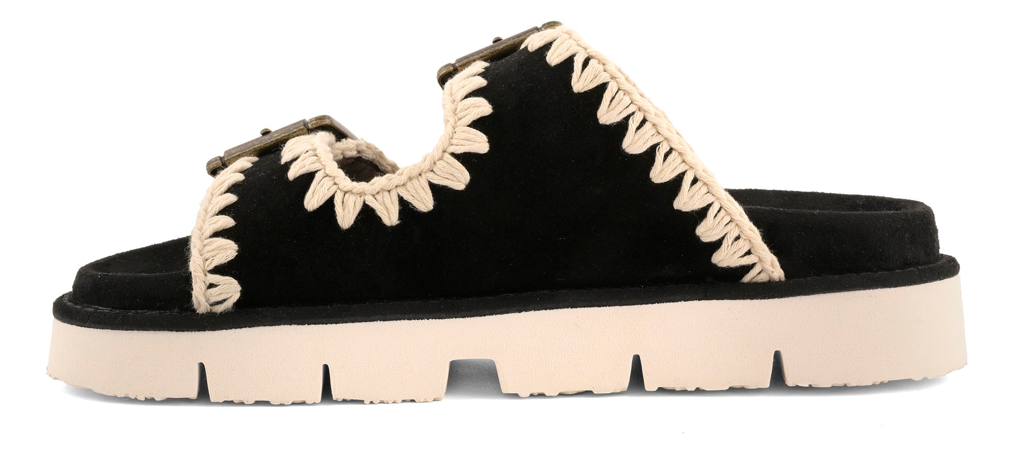 MOU Sandalo Donna BIO TWO BUCKLES-Black/White