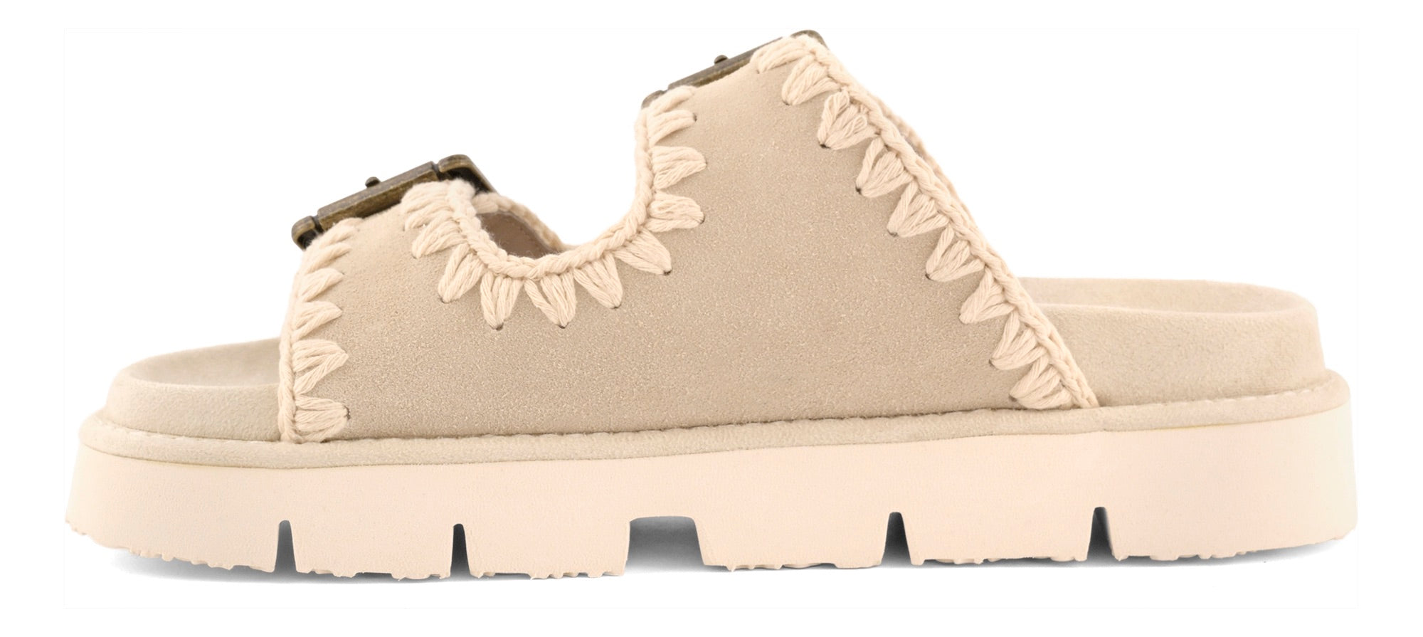 MOU Sandalo Donna BIO TWO BUCKLES-Chalk