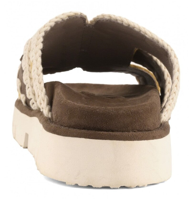 MOU Sandalo Donna BIO BICOLOR METAL LOG-Deep Brown