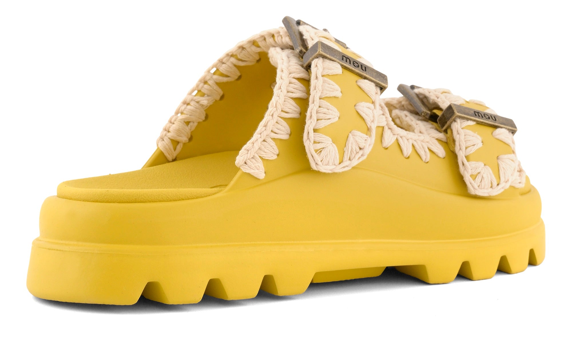 MOU Ciabatta Donna EVA ONE PIECE SLIDE TWO BUCKLE-Curcuma