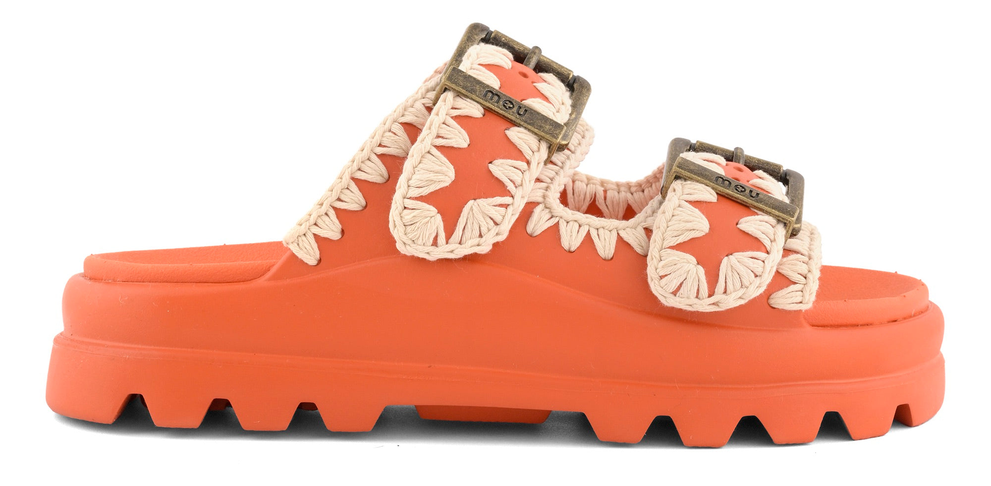 MOU Ciabatta Donna EVA ONE PIECE SLIDE TWO BUCKLE-Deep Orange