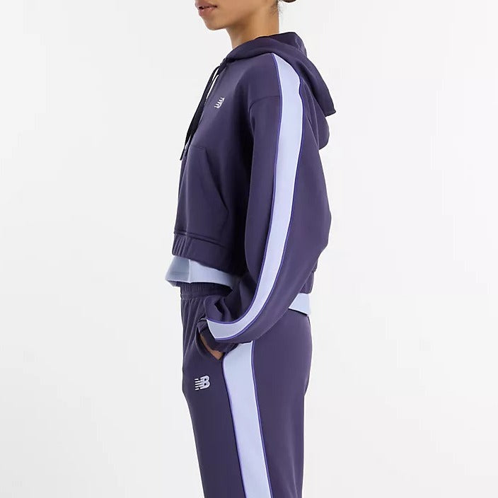 NEW BALANCE Felpa Donna INTERLOCK FULL ZIP-Boysenberry
