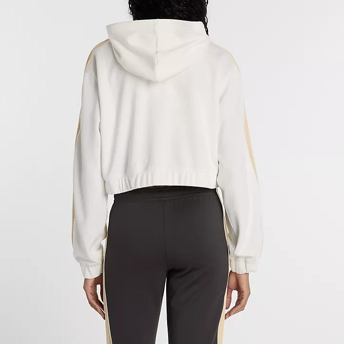 NEW BALANCE Felpa Donna INTERLOCK FULL ZIP-Sea Salt