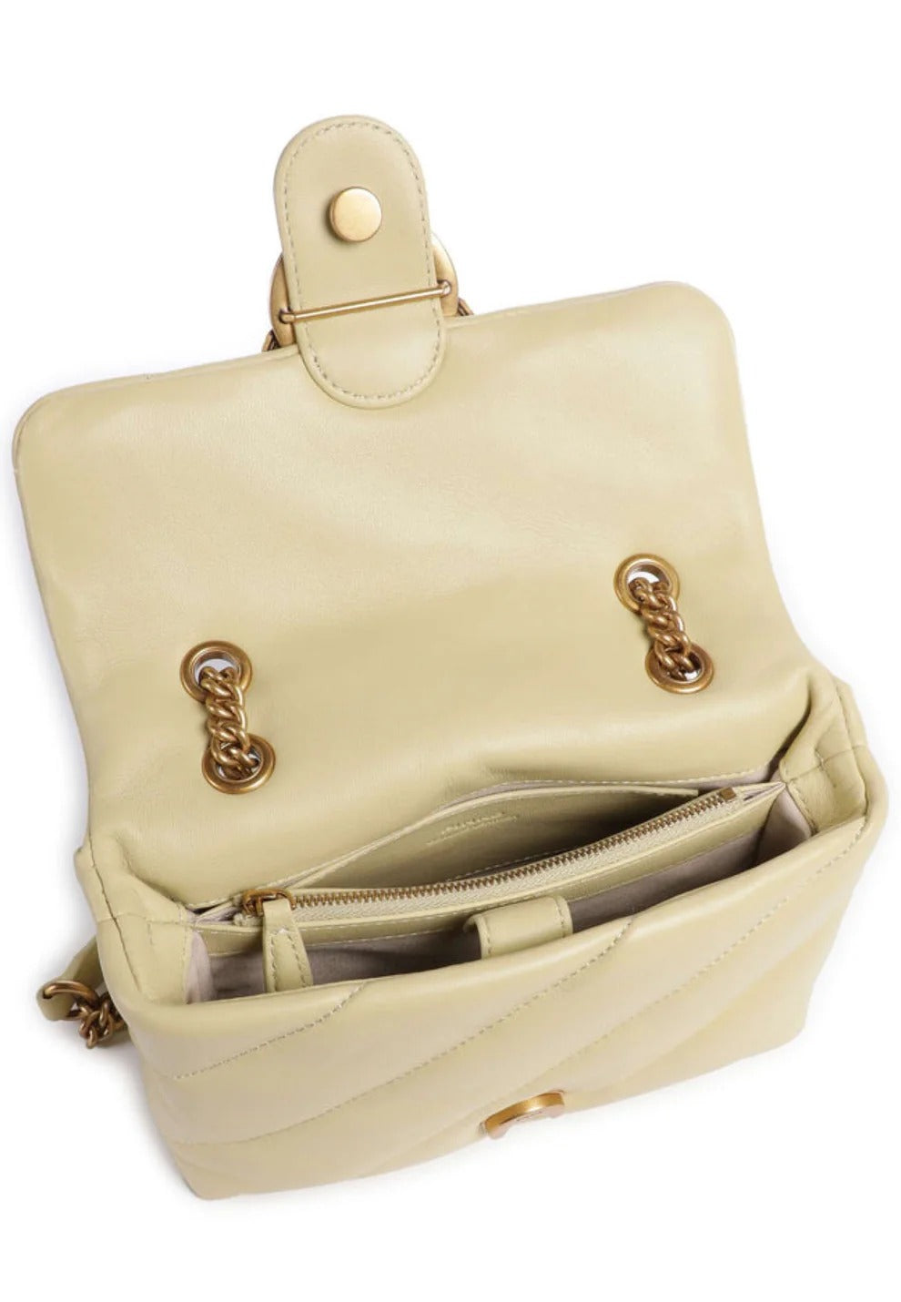 PINKO Borsa LOVE PUFF MINI Classic-Beige/Antique Gold