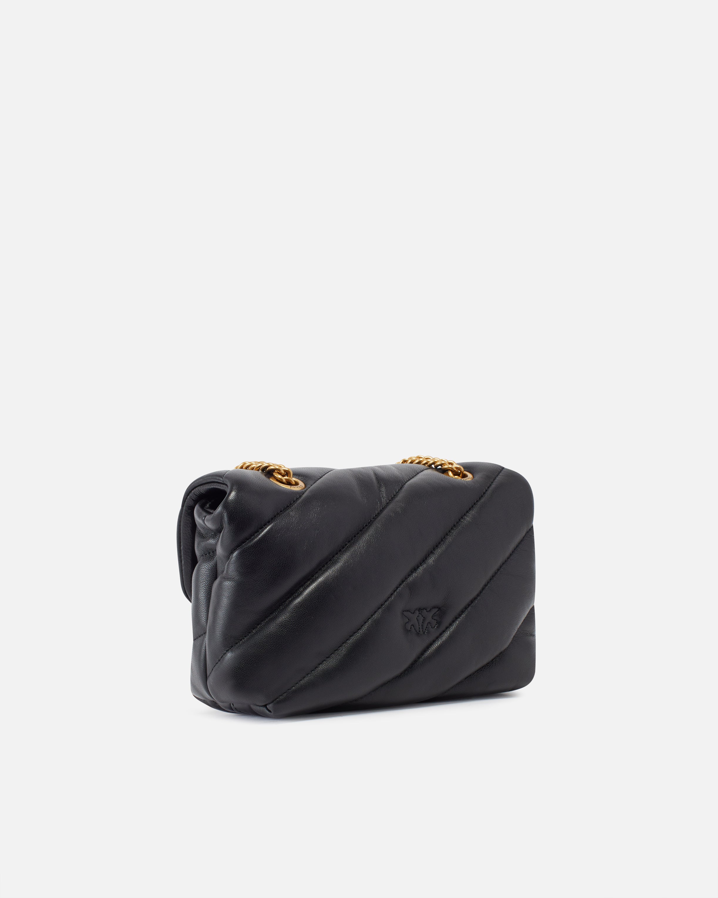 PINKO Borsa LOVE PUFF MINI Classic-Nero/Antique Gold