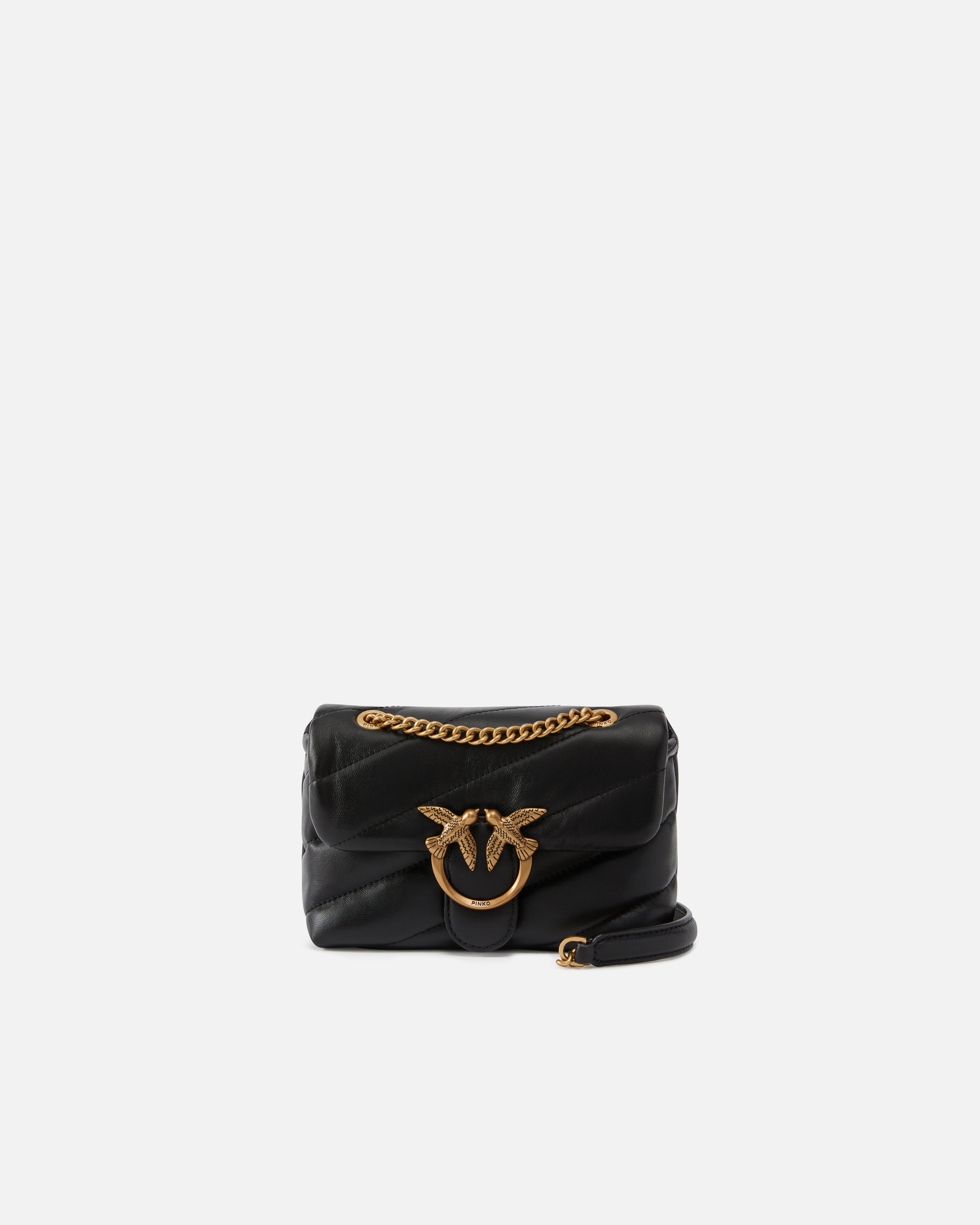 PINKO Borsa LOVE PUFF BABY-Nero/Antique Gold