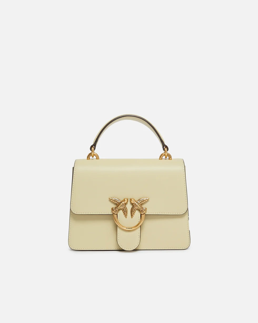 PINKO Borsa Mini Love One Top Handle Light Simply-Beige/Antique Gold
