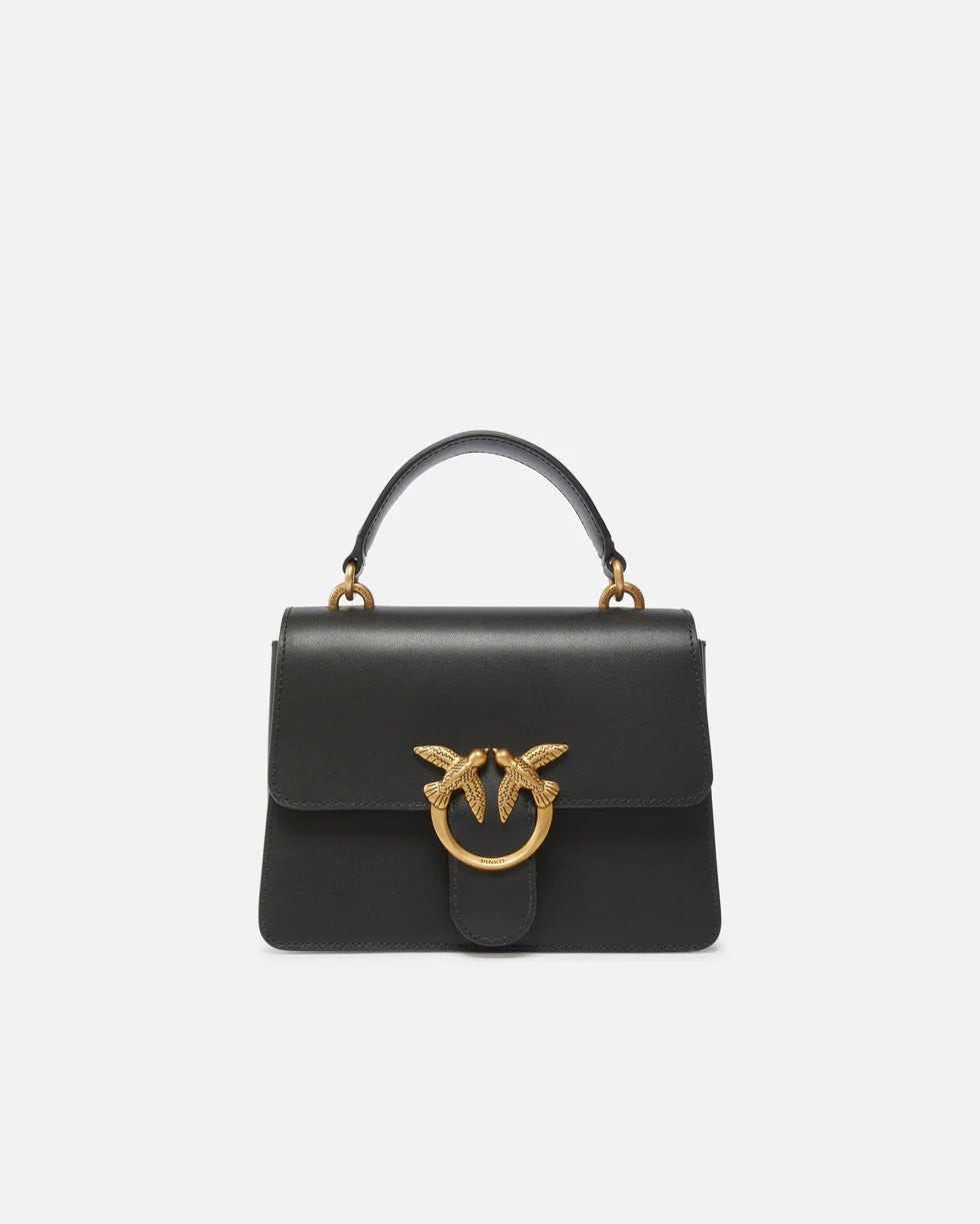 PINKO Borsa Mini Love One Top Handle Light Simply-Nero/Antique Gold