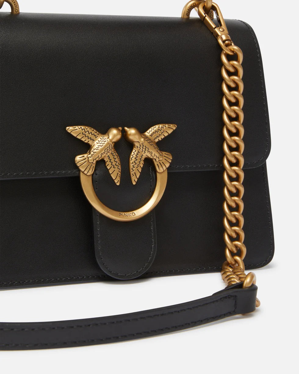 PINKO Borsa Mini Love One Top Handle Light Simply-Nero/Antique Gold