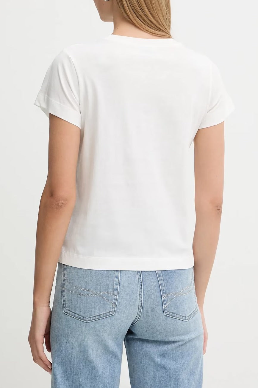 PINKO T-SHIRT BASICO-Bianco