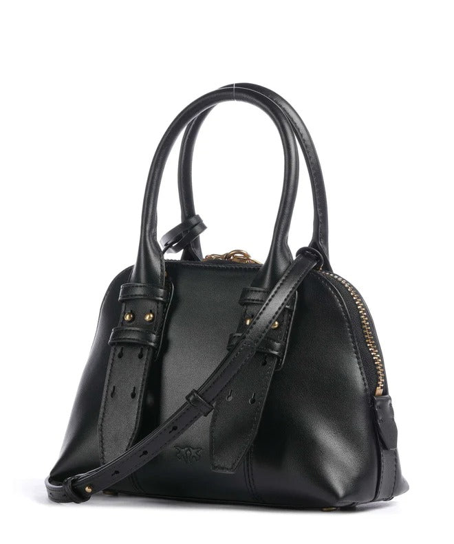 PINKO BORSA BOWLING ESCAPE MINI-Nero/Antique Gold