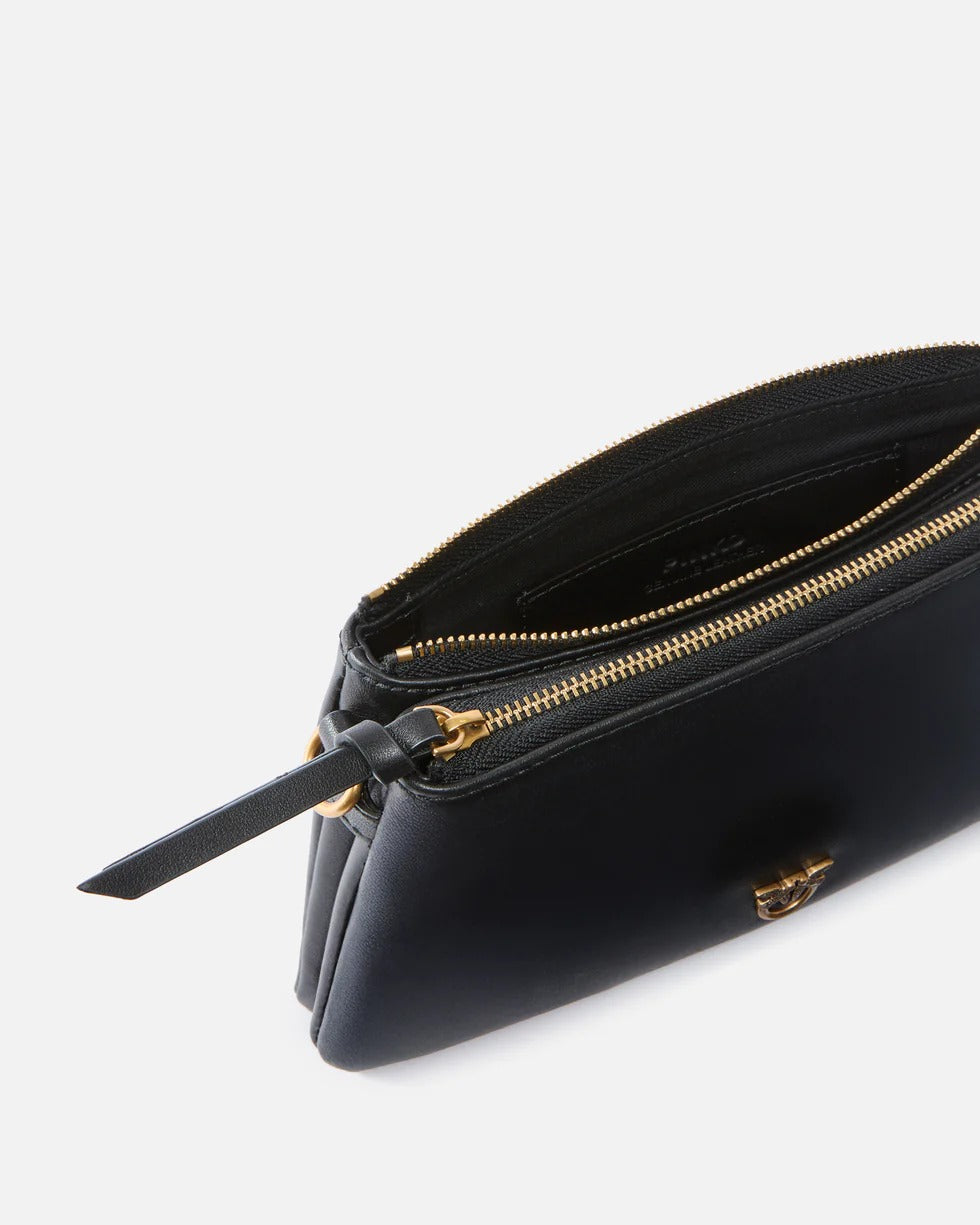 PINKO Borsa Mini Double-Nero/Antique Gold