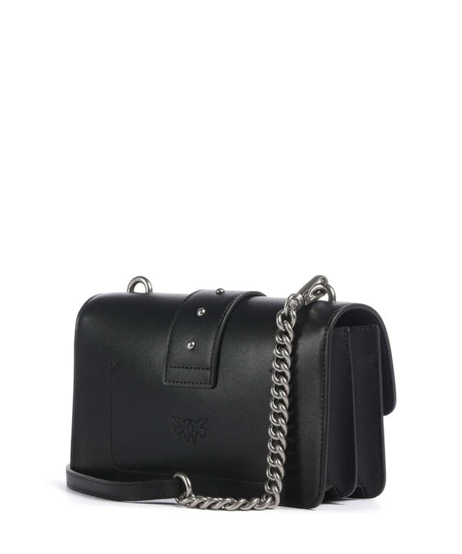 PINKO BORSA LOVE ONE MINI-Nero/Old Silver